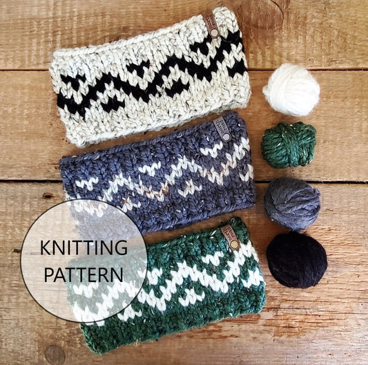Gunflint Trail Headband Knitting Pattern
