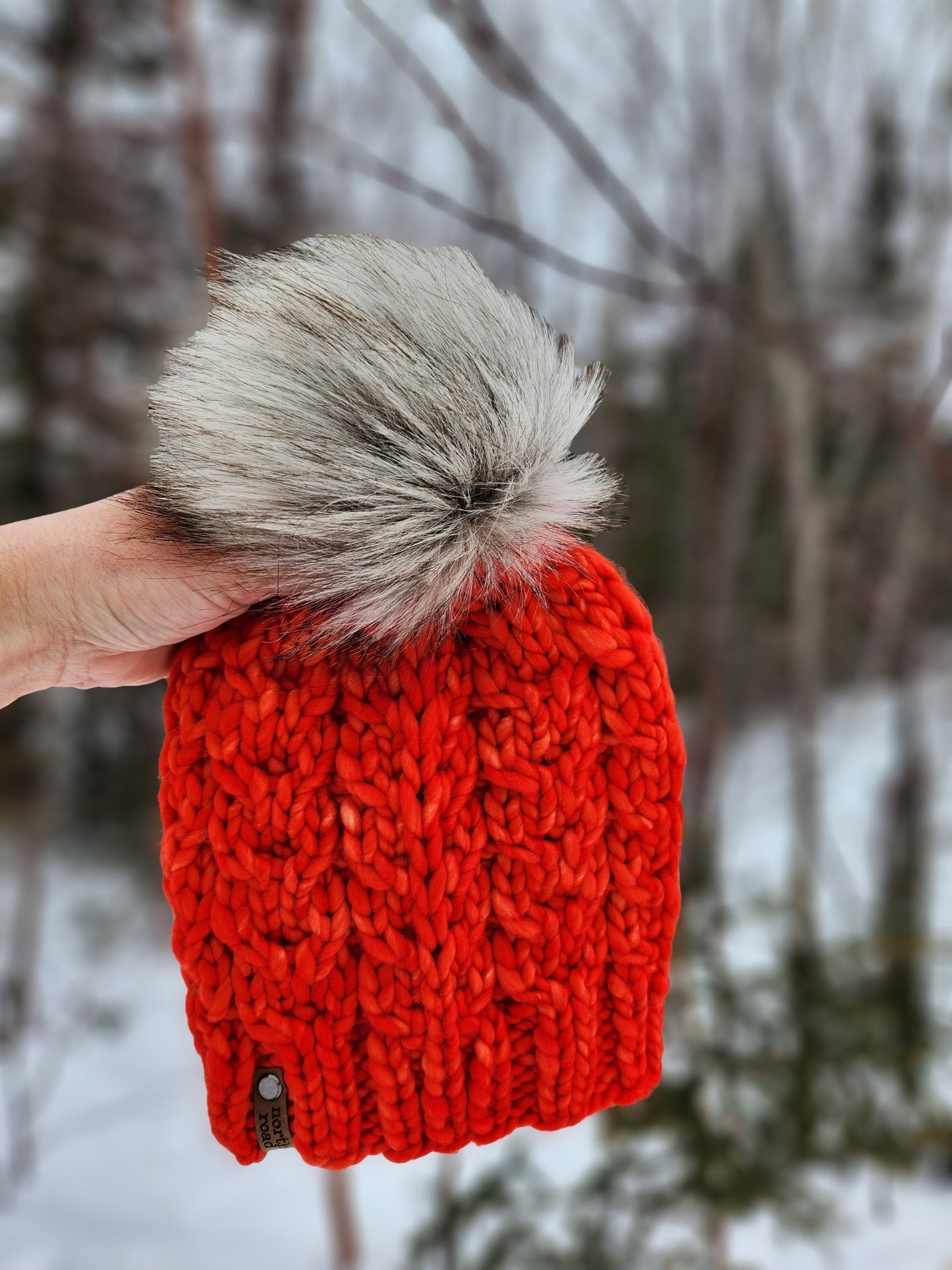 Birch Leaves Beanie Knitting Pattern