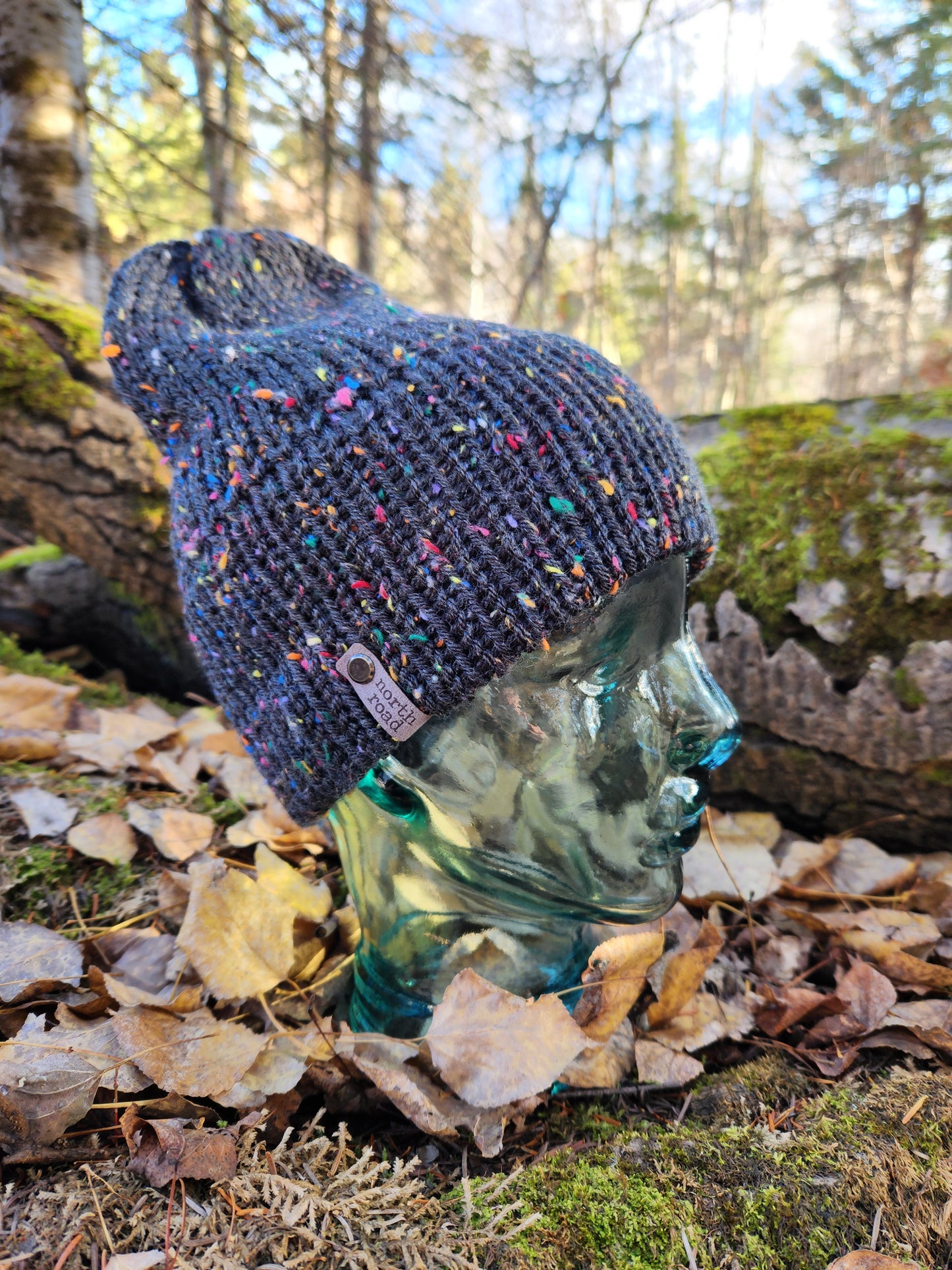 Lightweight Hat, Folded Double Brim Wool Free, Black Speckle