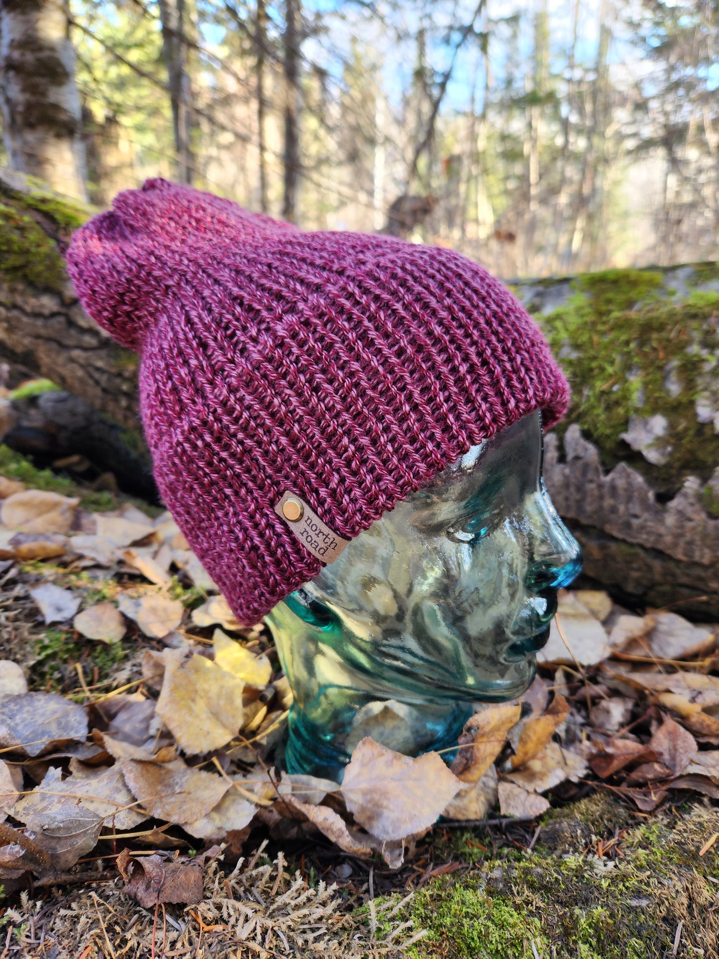 Lightweight Hat, Folded Double Brim Wool Free, Wine