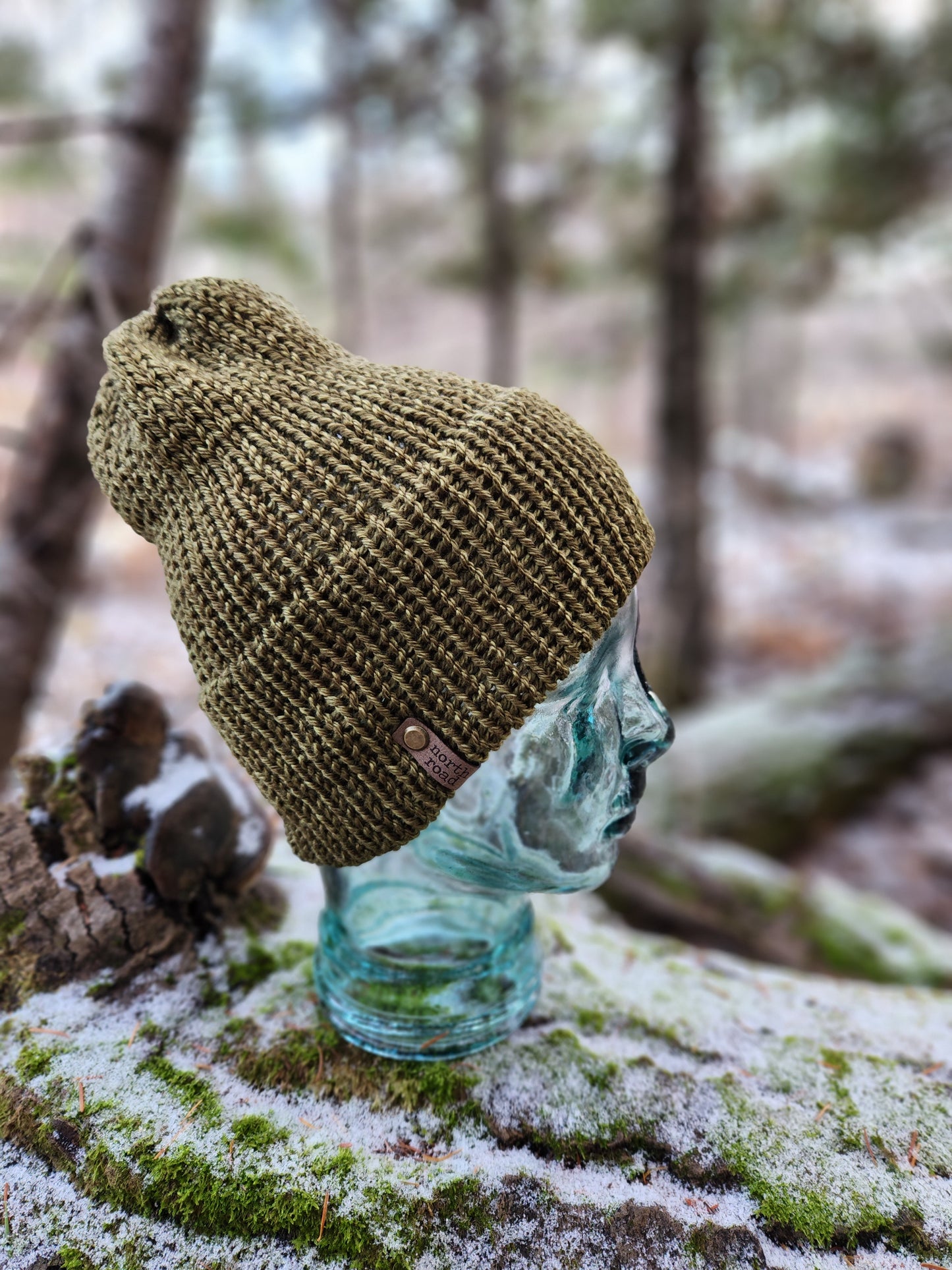 Lightweight Hat, Folded Double Brim Wool Free, Olive