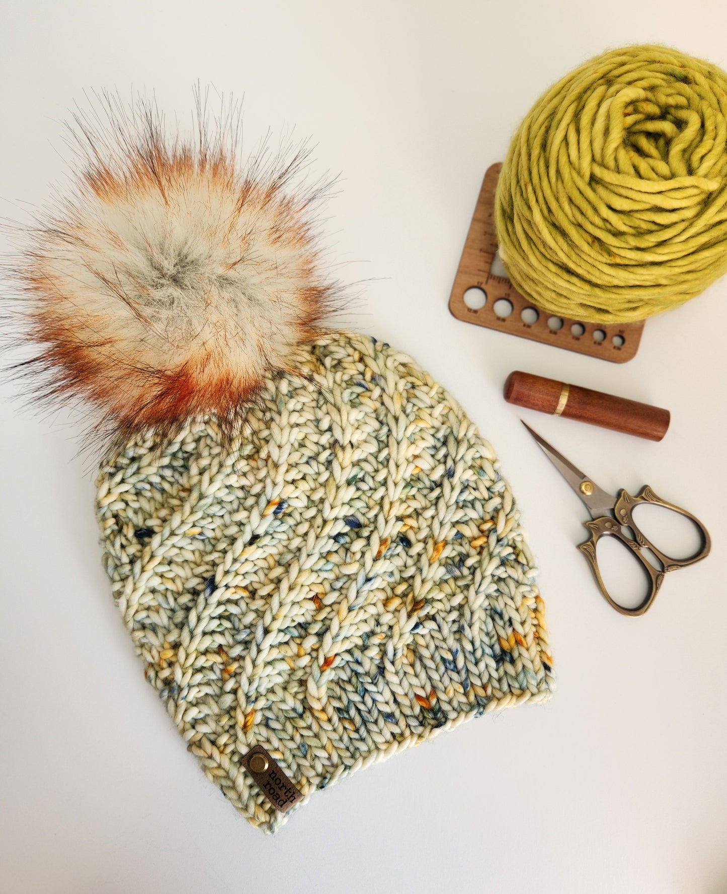 Merino Wool Pom Hat and Cowl Set