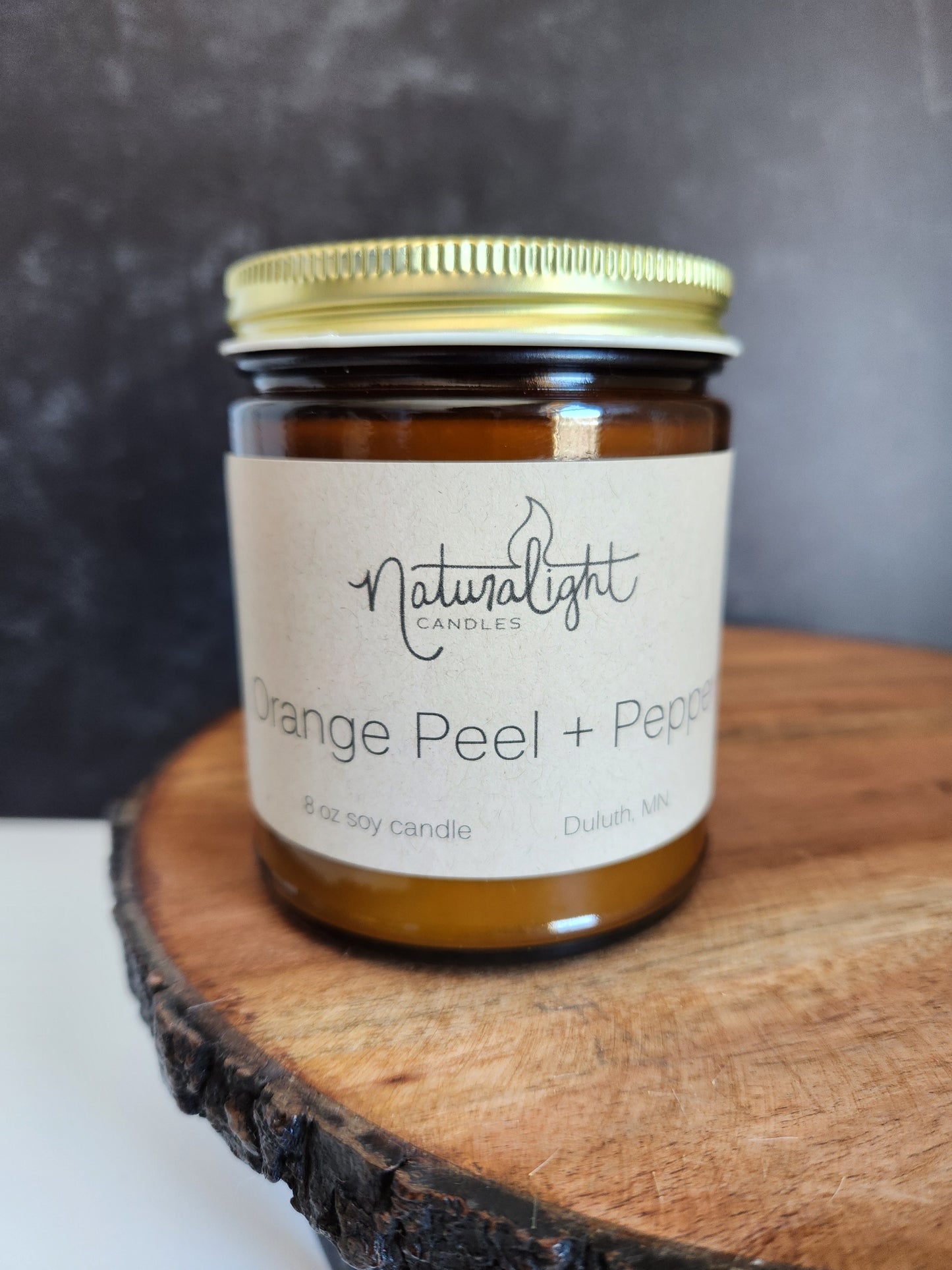 Naturalight Candle, Orange Peel + Pepper
