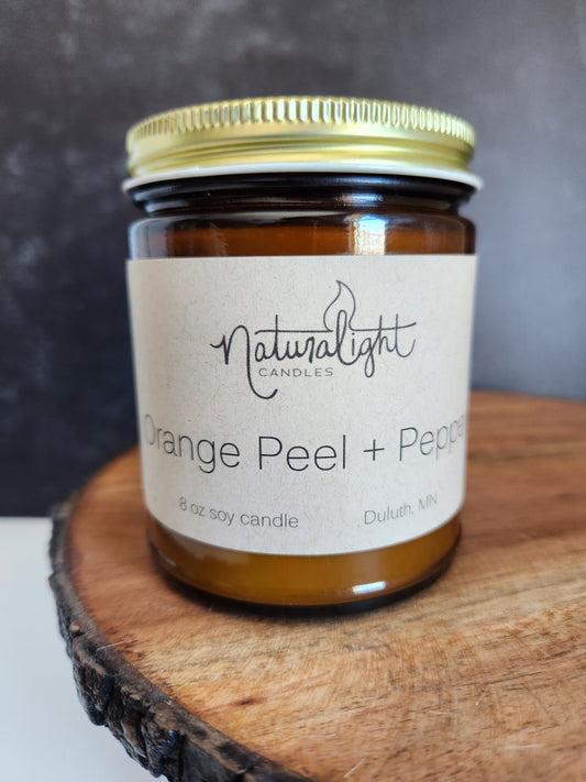 Naturalight Candle, Orange Peel + Pepper