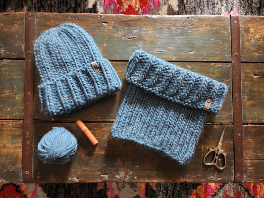 Wool Hat and Cowl Set