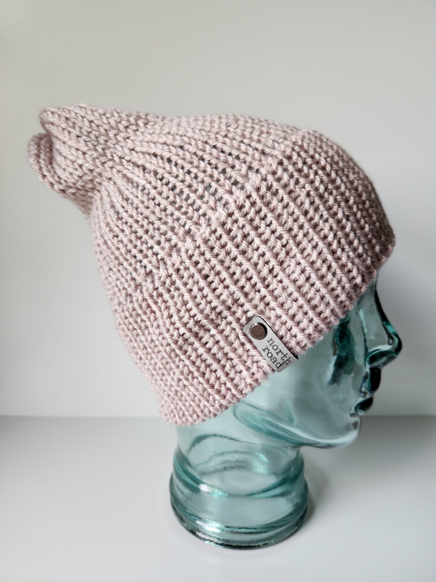 Lightweight Hat, Folded Double Brim Wool Free, Pale Mauve