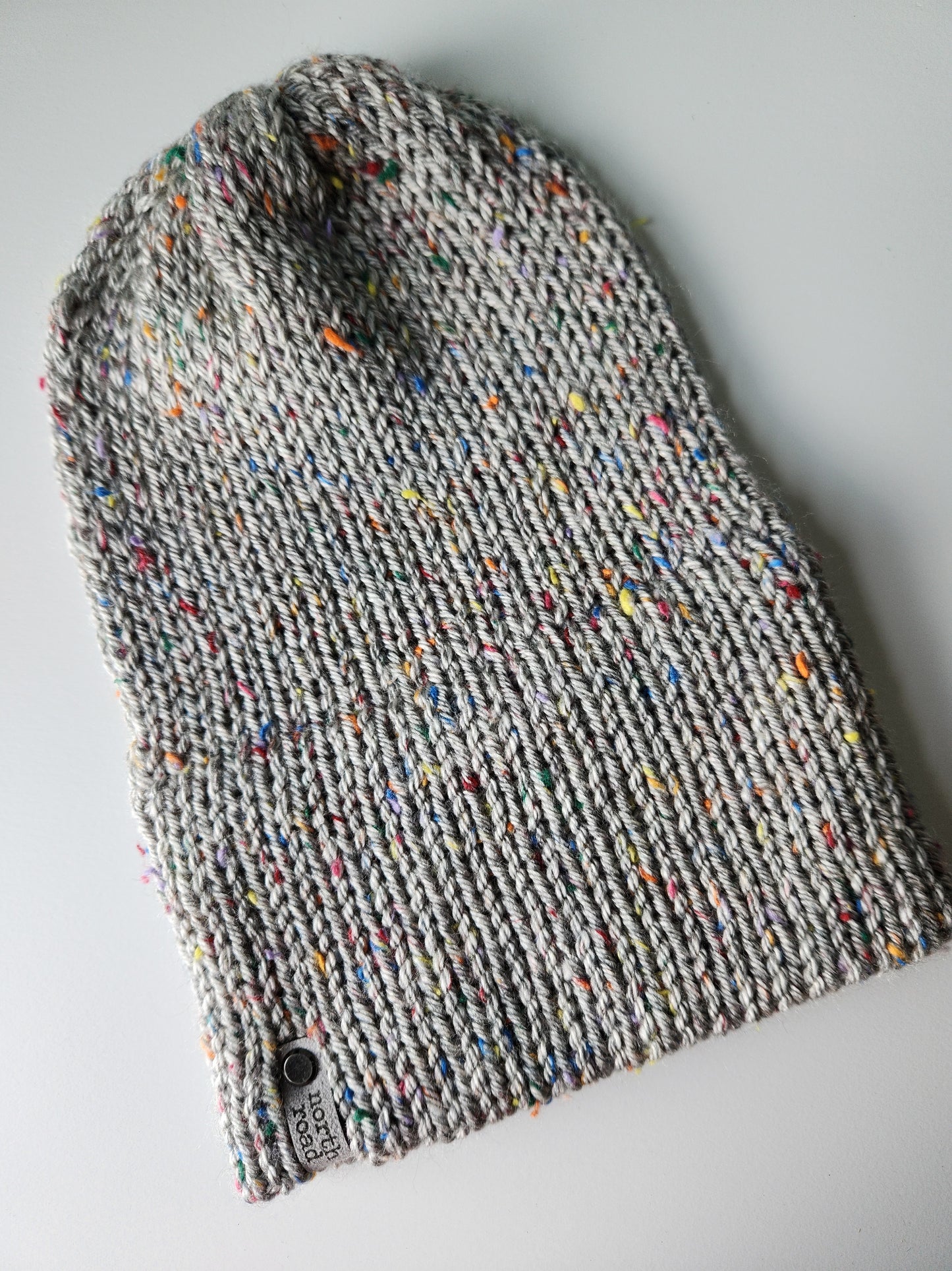 Lightweight Hat, Folded Double Brim Wool Free, Light Gray Speckle