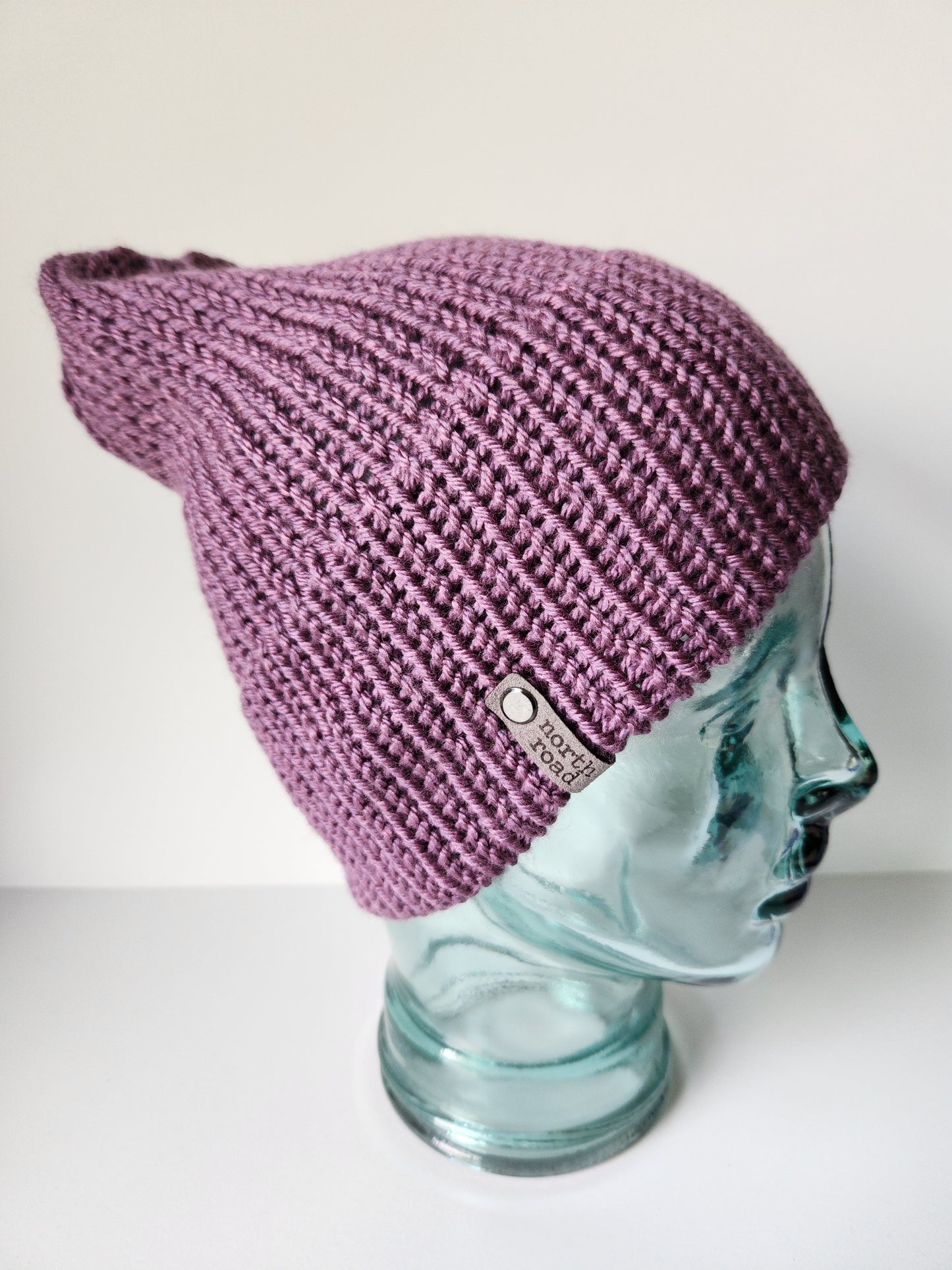 Lightweight Hat, Folded Double Brim Wool Free, Plum