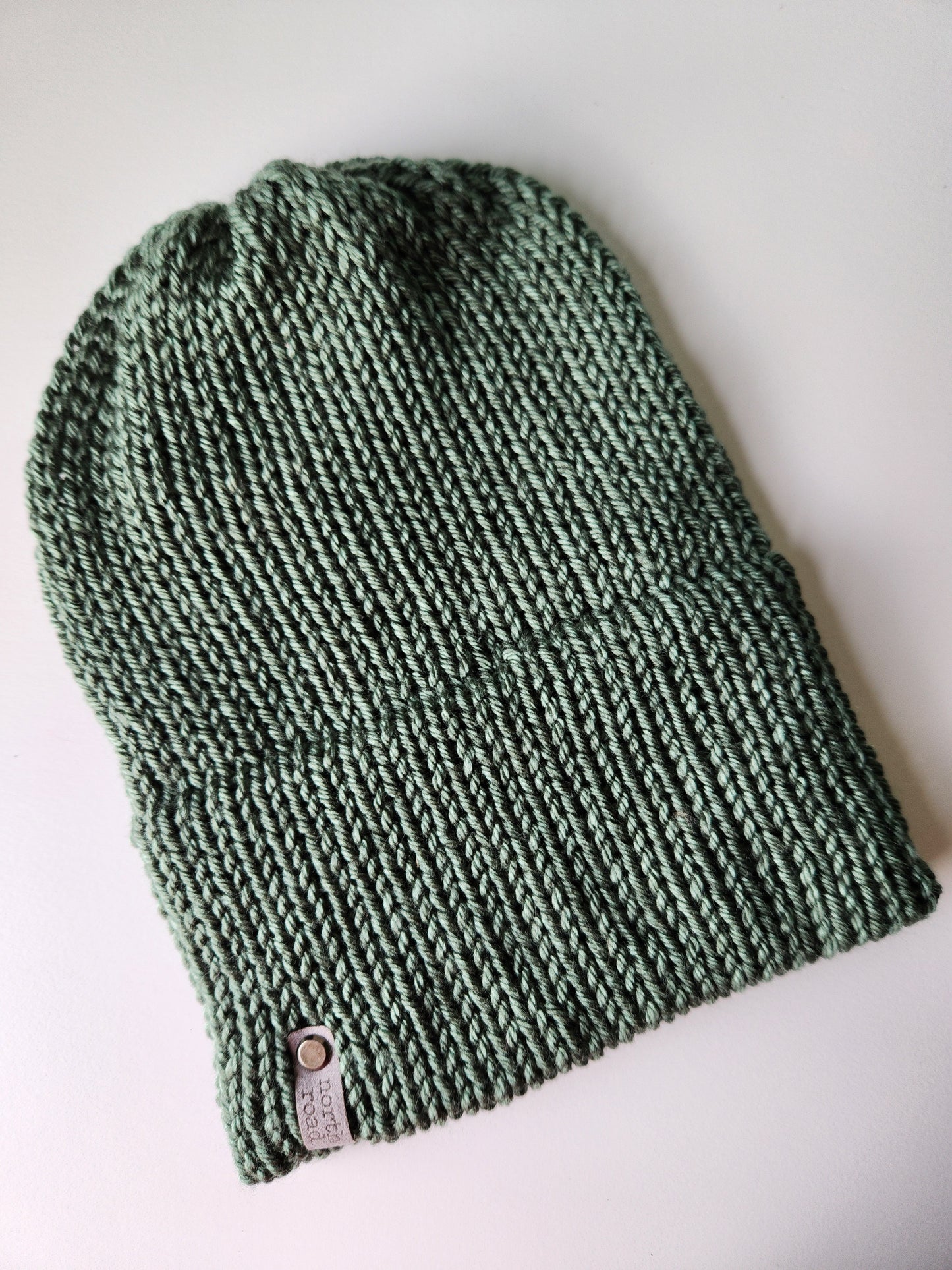 Lightweight Hat, Folded Double Brim Wool Free, Dark Sage Green