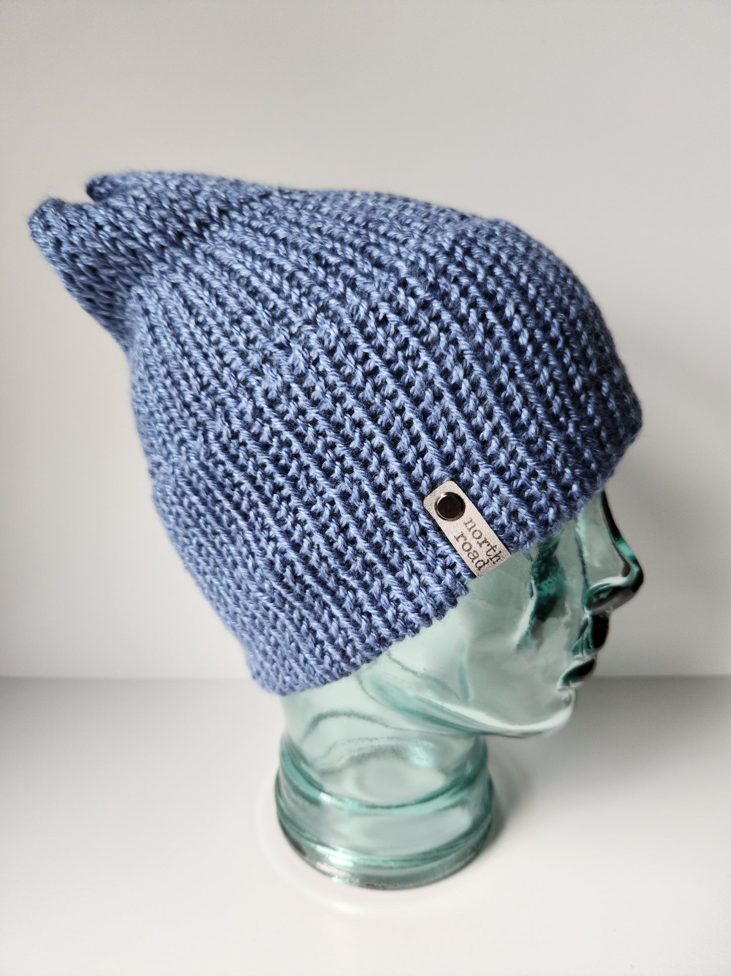 Lightweight Hat, Folded Double Brim Wool Free, Denim