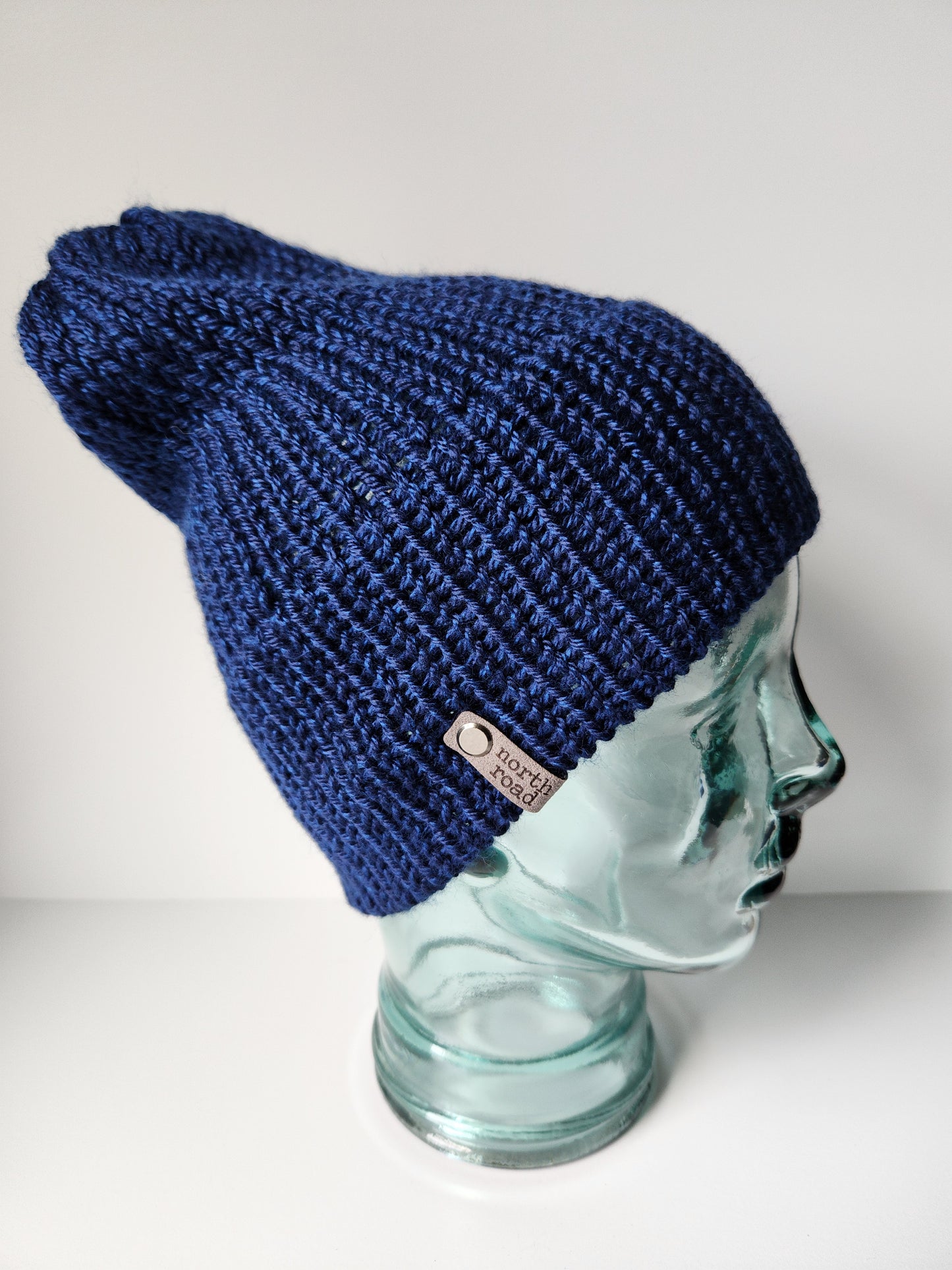Lightweight Hat, Folded Double Brim Wool Free, Dark Blue