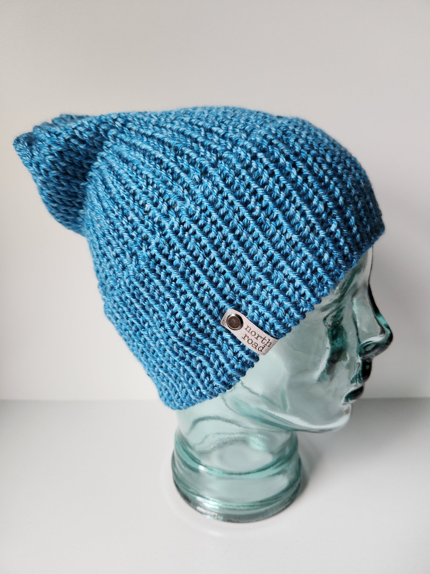 Lightweight Hat, Folded Double Brim Wool Free, Sea Blue