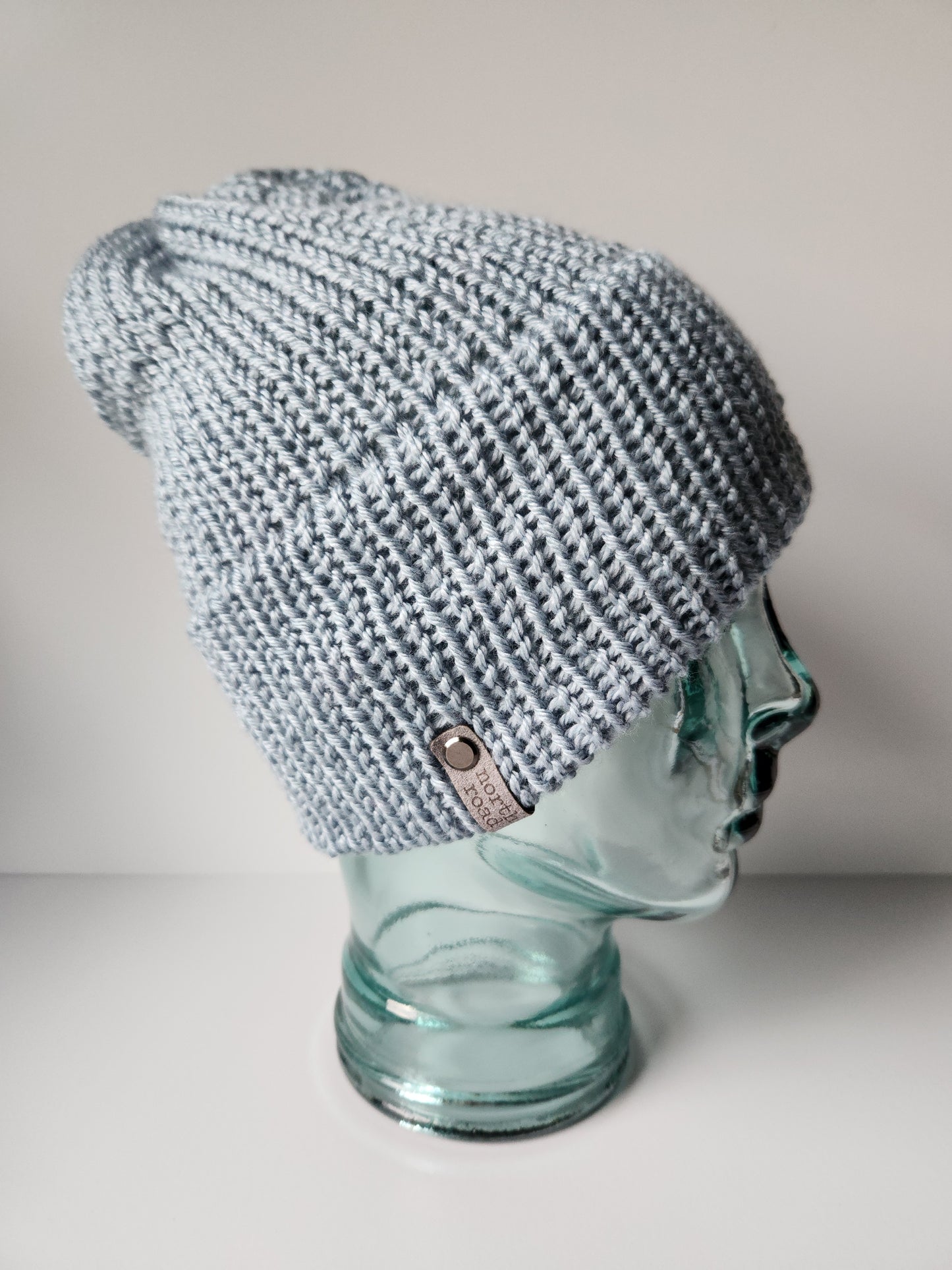 Lightweight Hat, Folded Double Brim Wool Free, Powder Blue