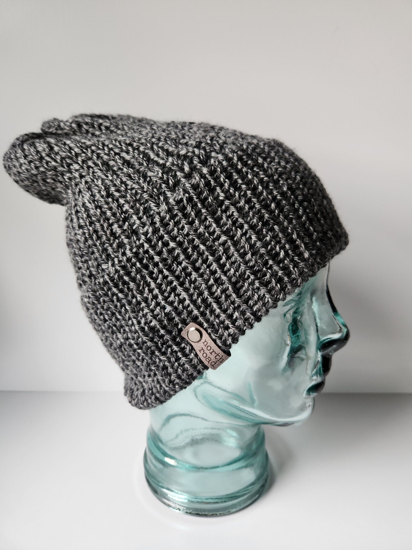 Lightweight Hat, Folded Double Brim Wool Free, Charcoal Gray