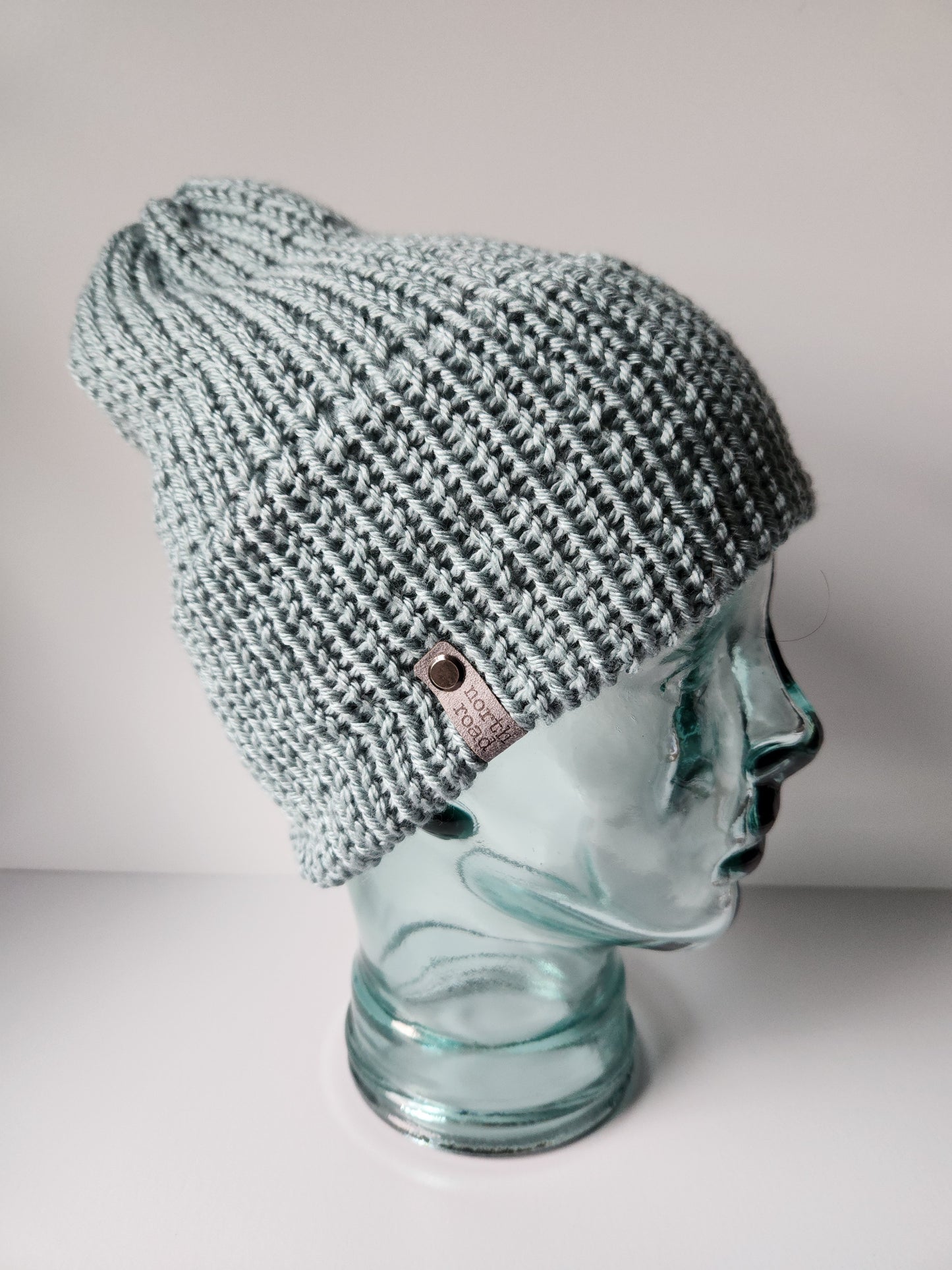Lightweight Hat, Folded Double Brim Wool Free, Pale Aqua