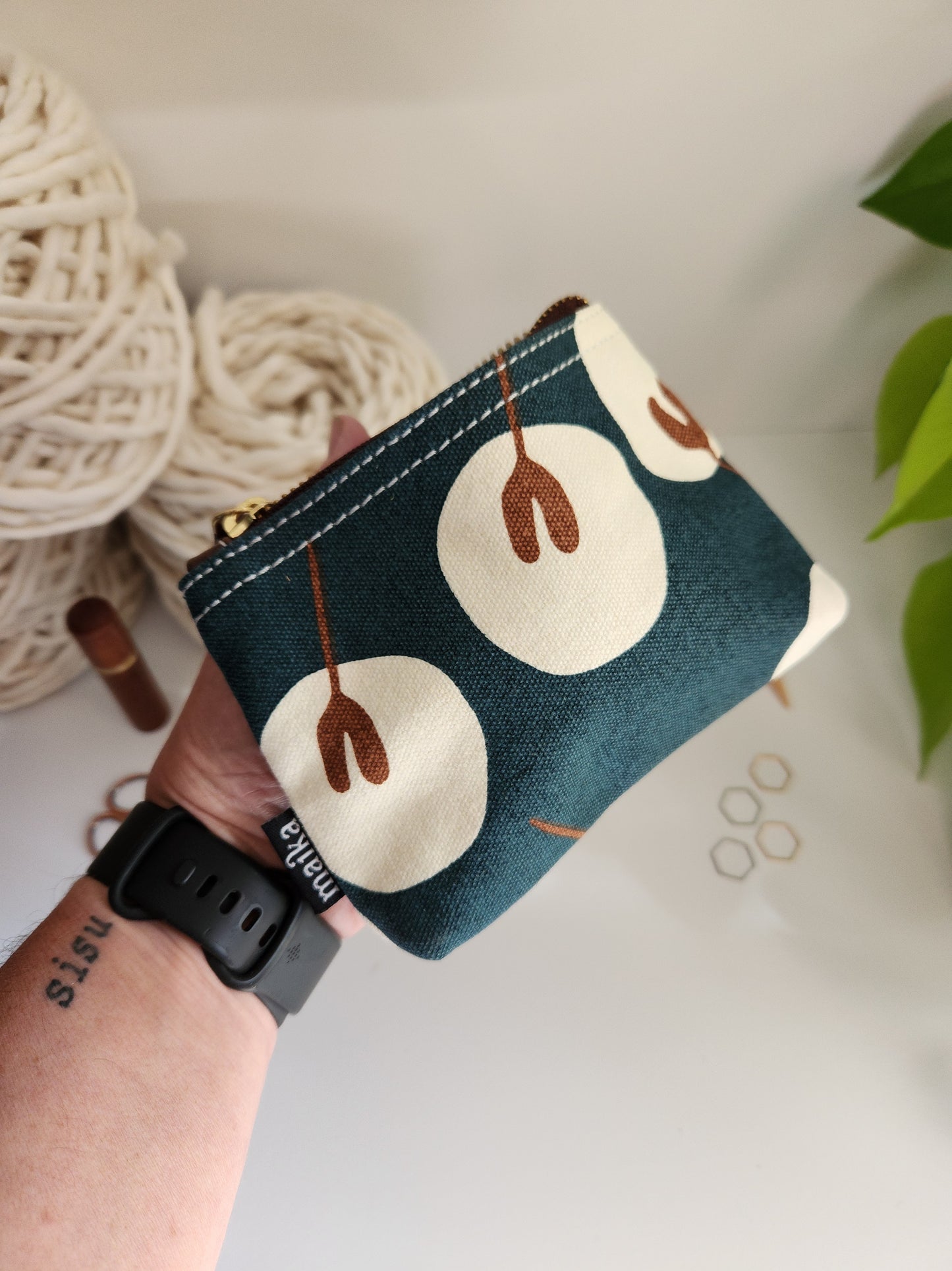 Small Zipper Pouch, Tansy