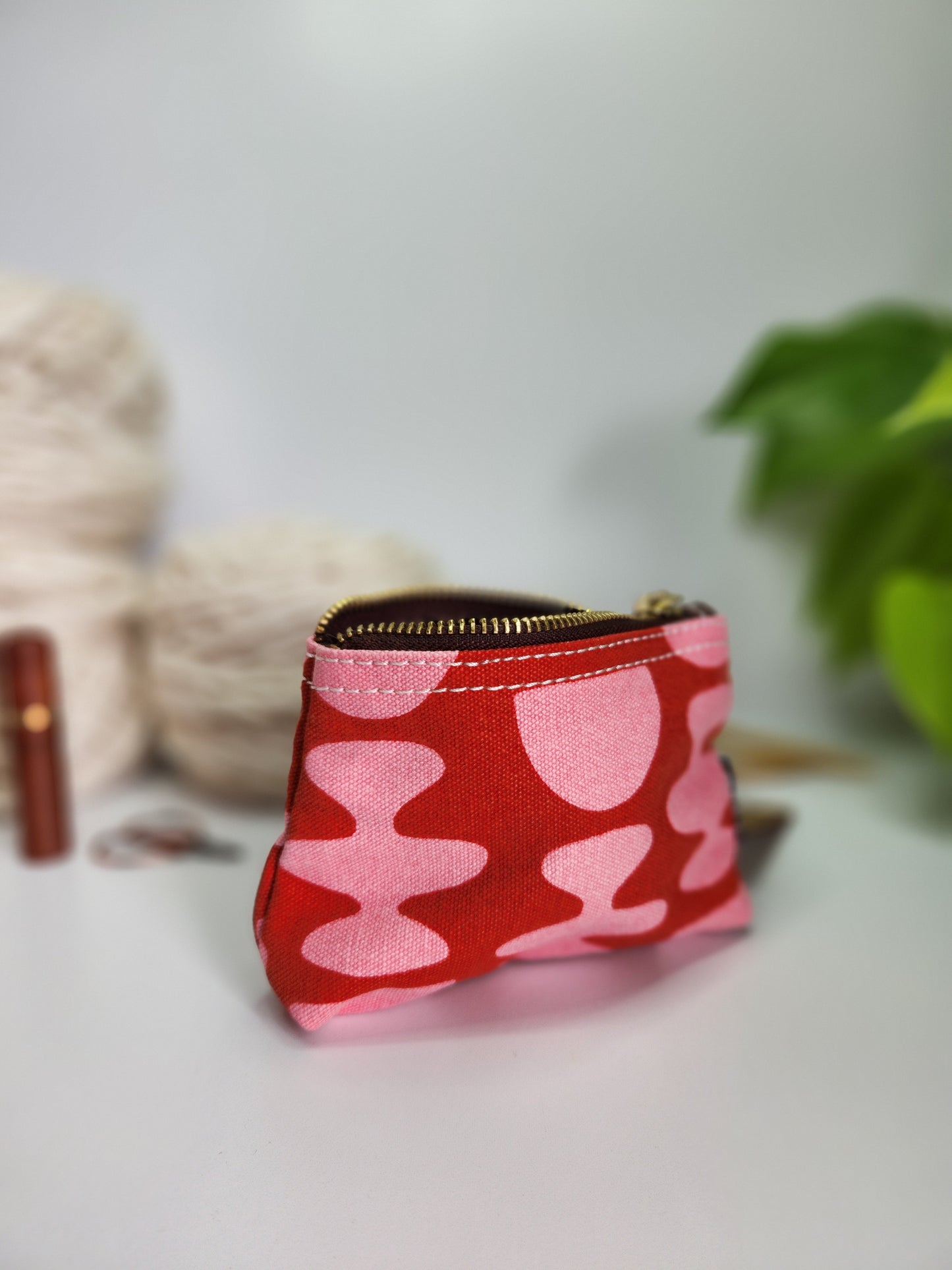 Knitting Project Bag, Small Zipper Pouch, Nacka