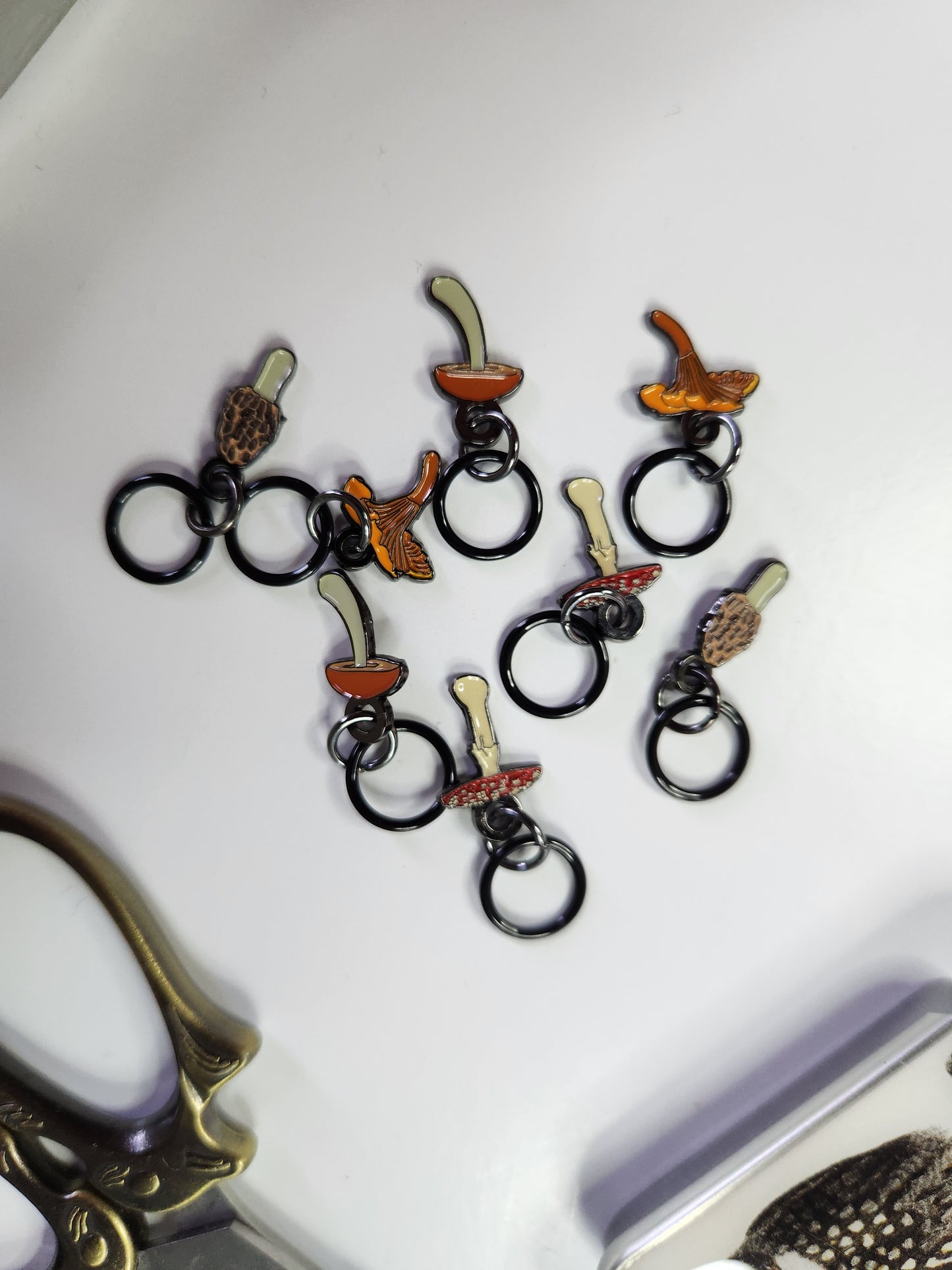 Mushroom Stitch Markers (Set of 10)