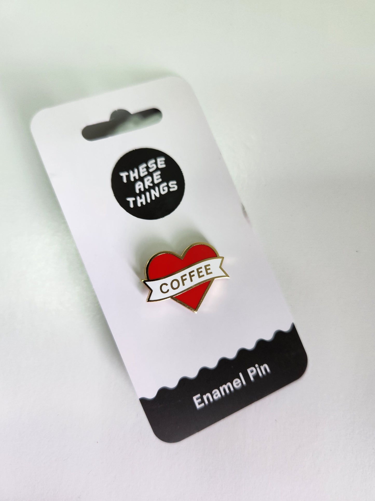 Heart Coffee Enamel Pin