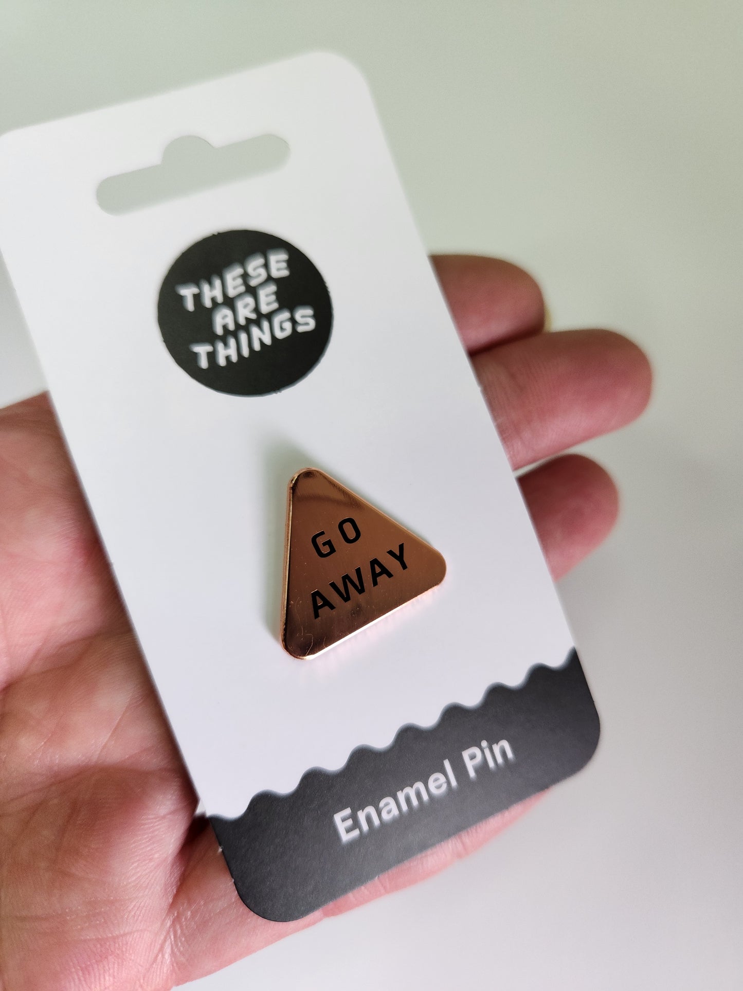 Go Away Enamel Pin