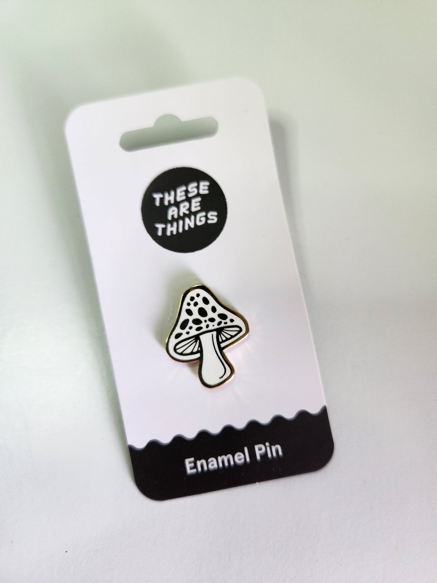 Golden Mushroom Enamel Pin