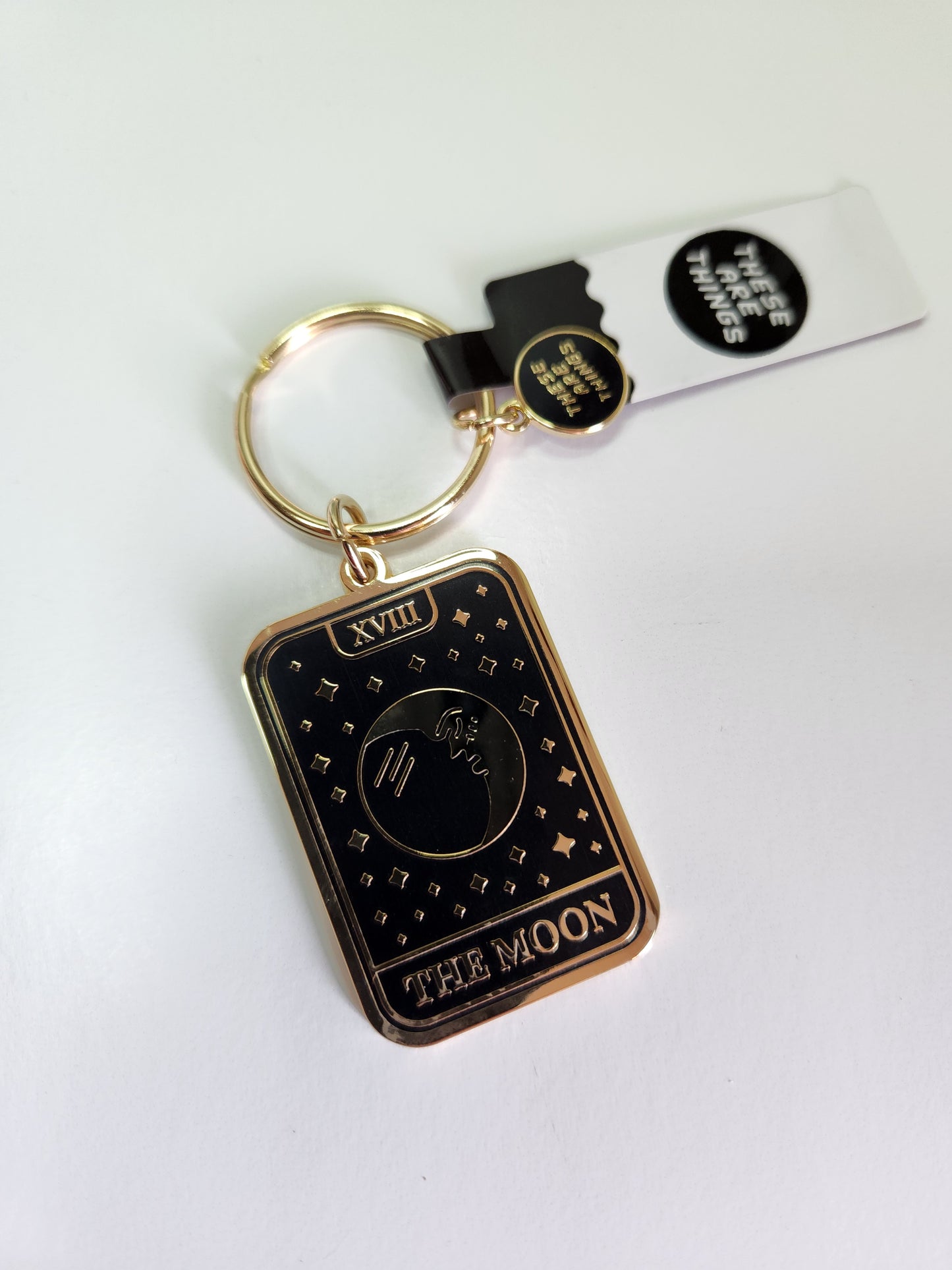 Moon Tarot Enamel Key Chain