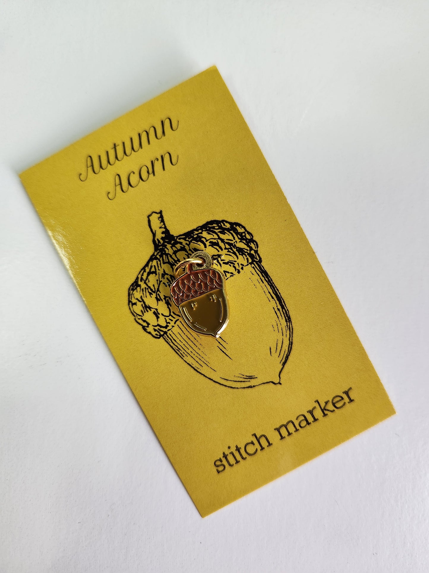 Round Acorn Stitch Marker (Single Stitch Marker)