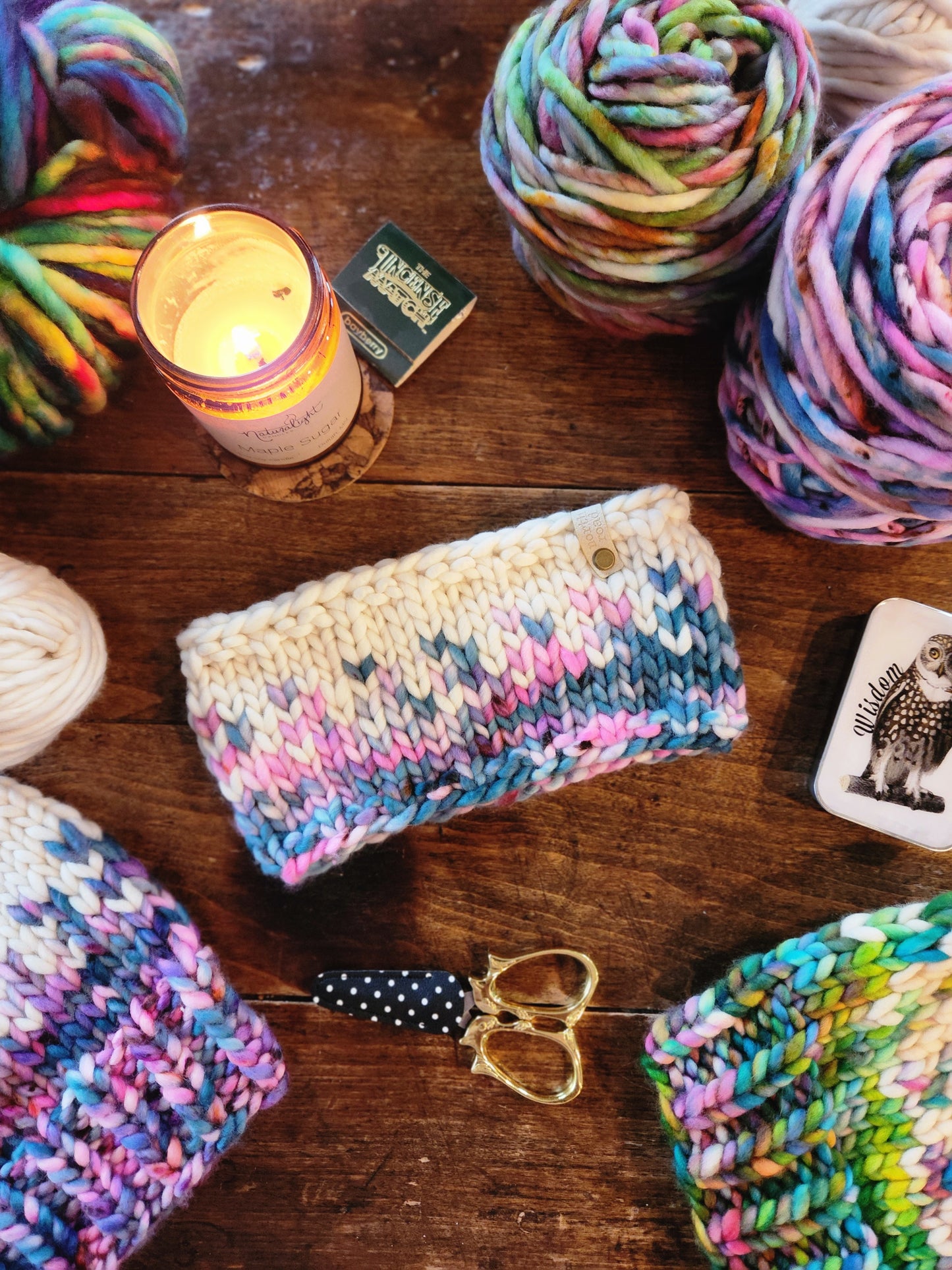 Dancing Lights Headband Knitting Pattern