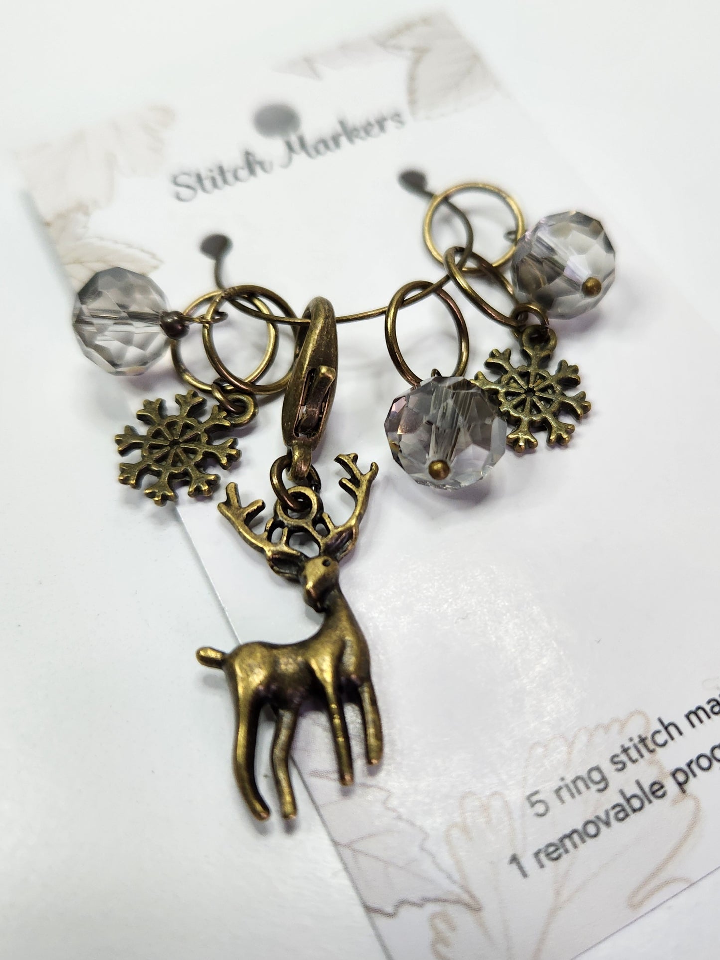 Winter Forest Stitch Marker Set (Deer)