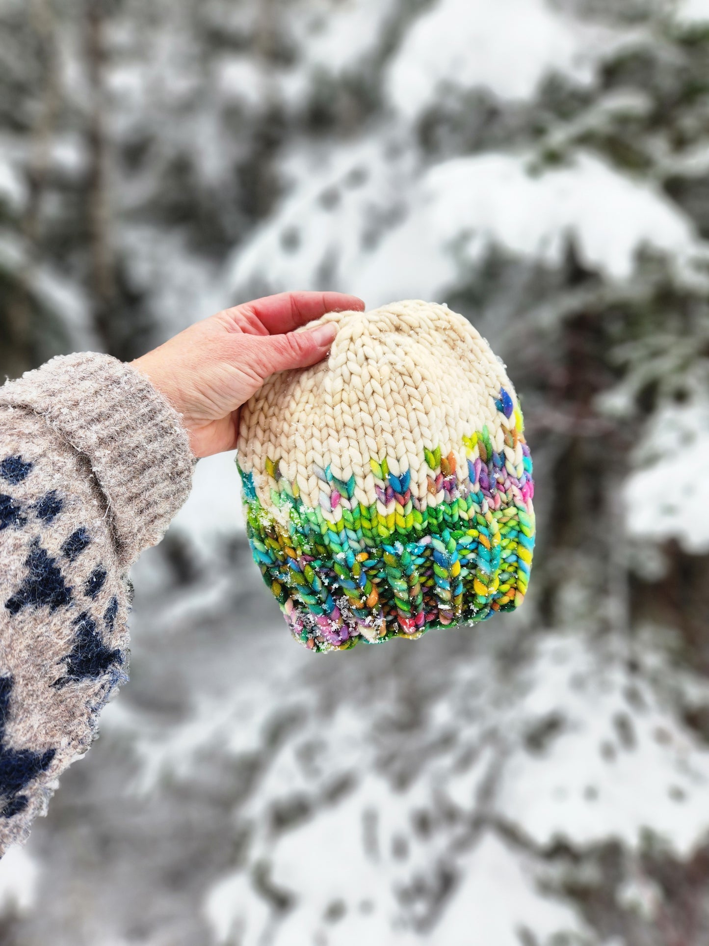 Dancing Lights Beanie Knitting Pattern