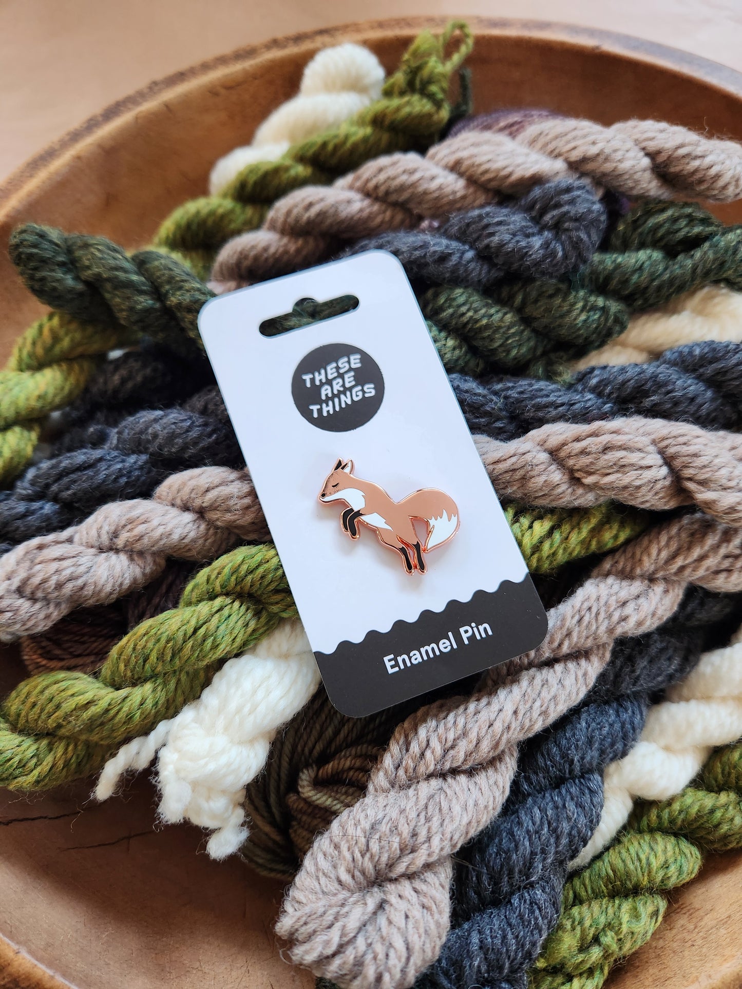 Jumping Fox Enamel Pin