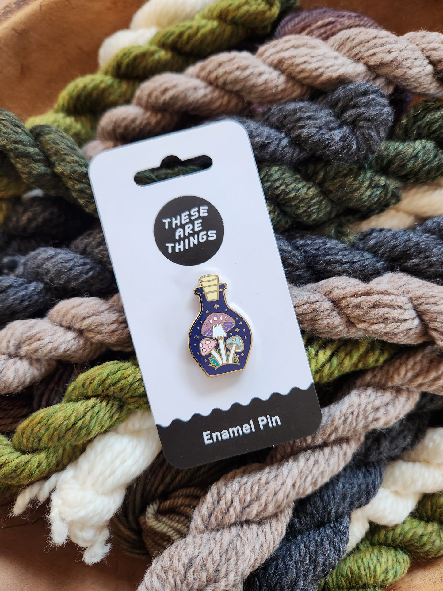 Mushroom Colony Enamel Pin