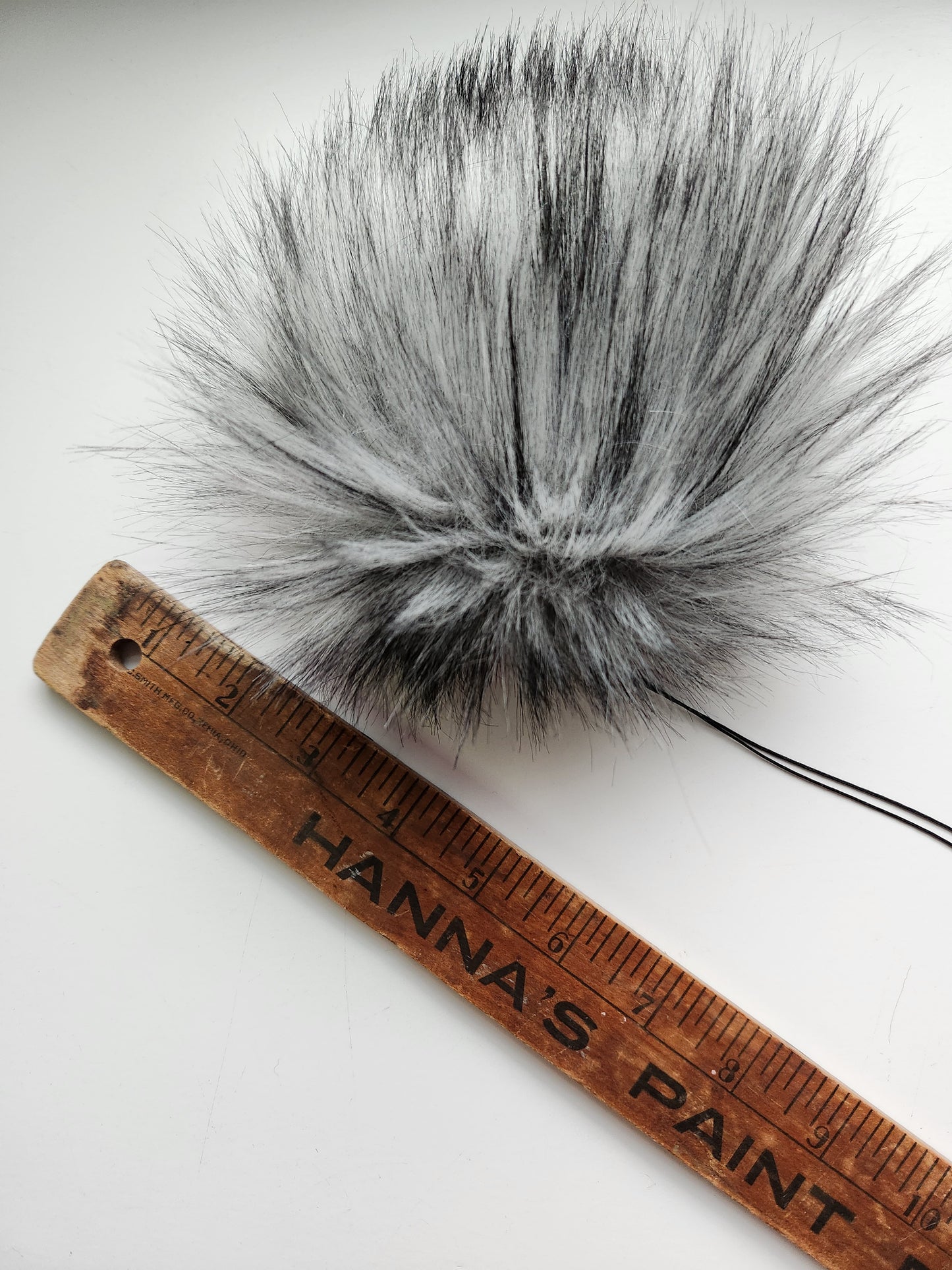 Set of 3 Handmade Faux Fur Pom Poms; Red Fox, Wine, Silver Fox