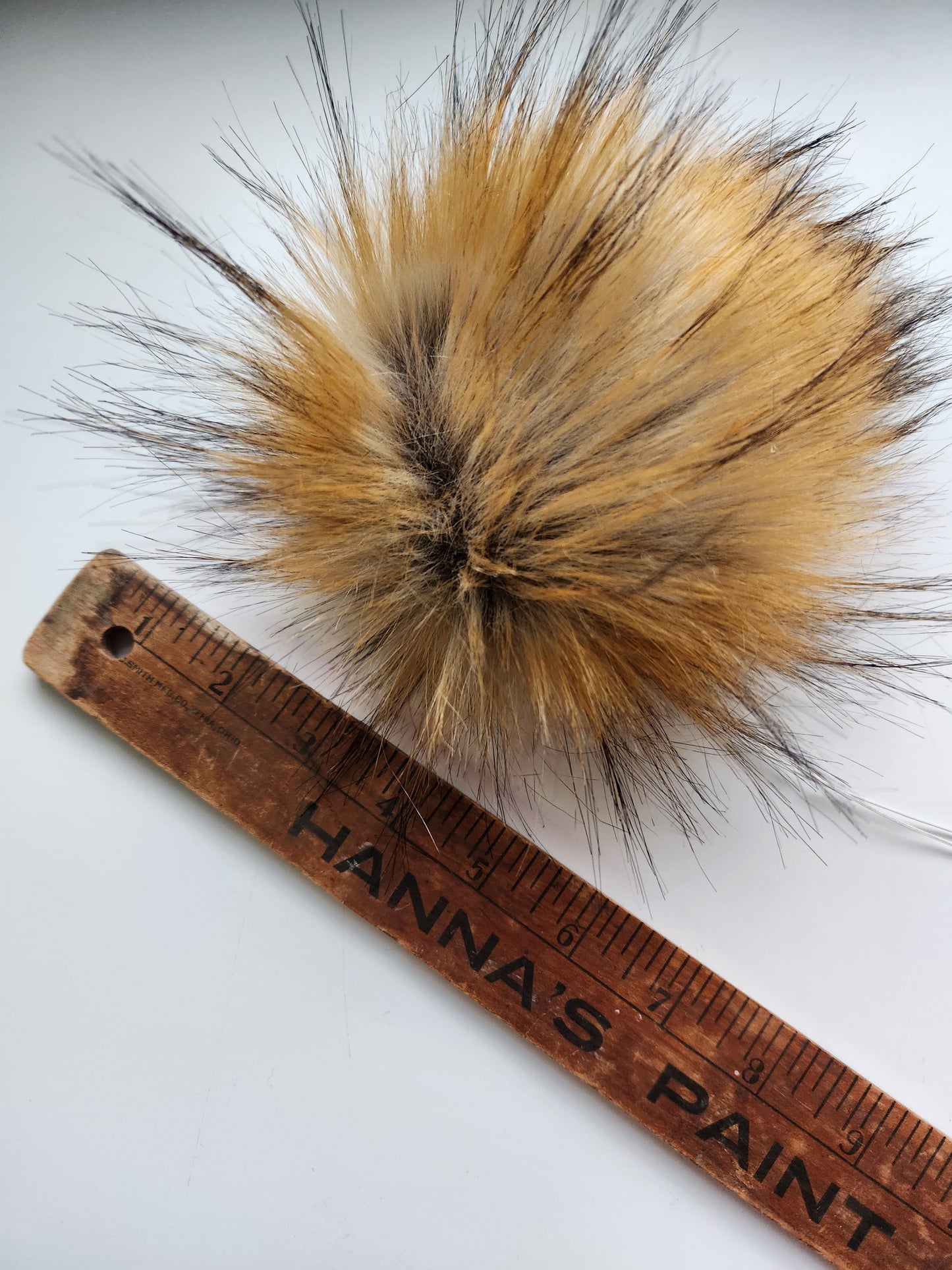 Set of 3 Handmade Faux Fur Pom Poms; Red Fox, Wine, Silver Fox