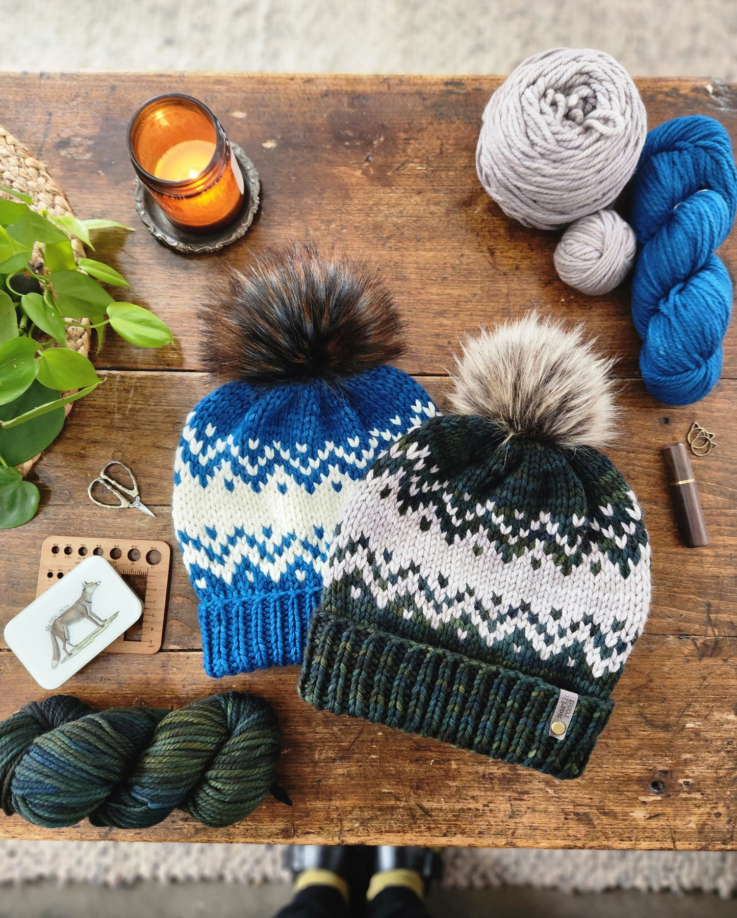 Sawtooth Mountains Hat Bulky Knitting Pattern