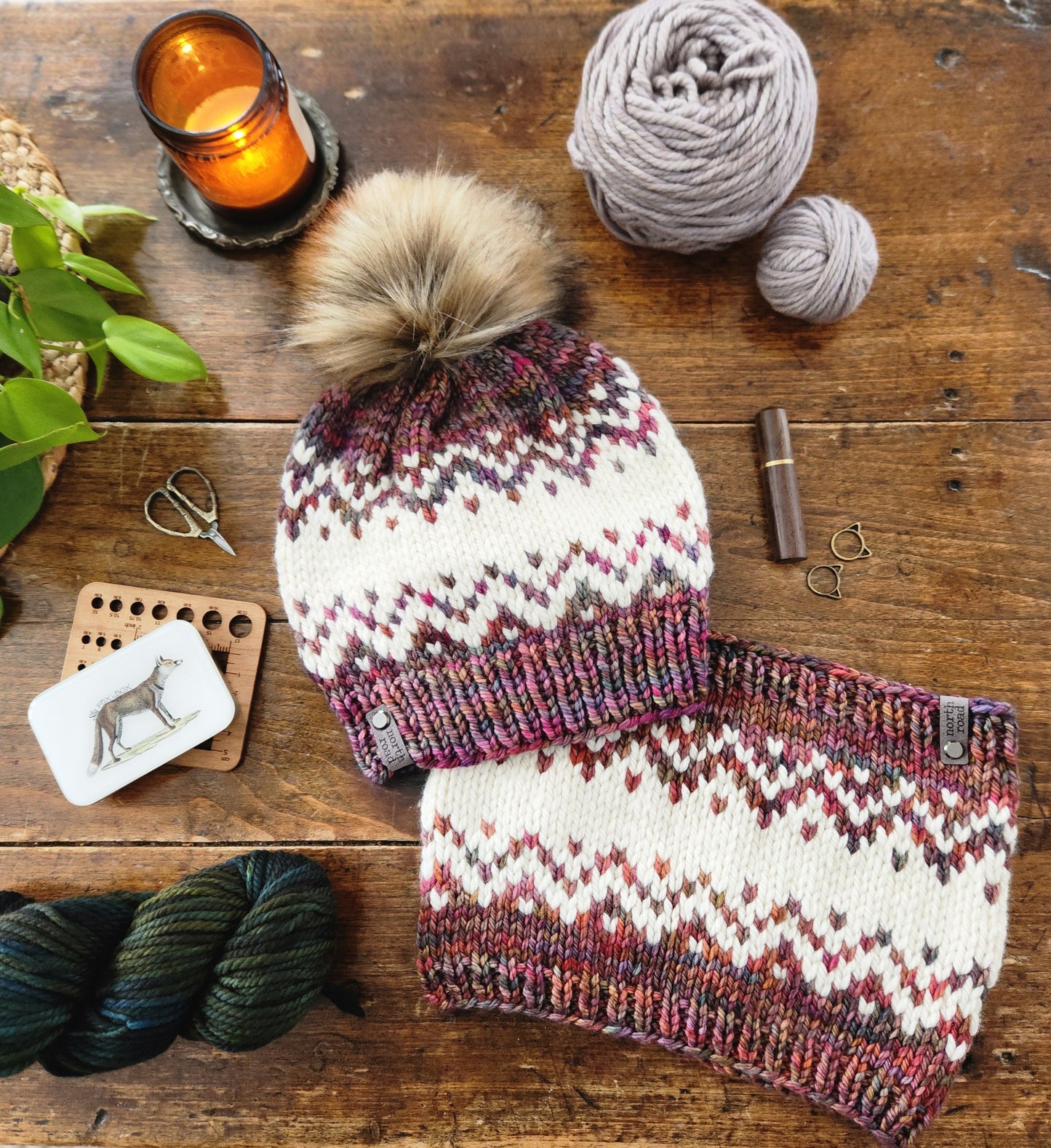 Sawtooth Mountains Hat Bulky Knitting Pattern