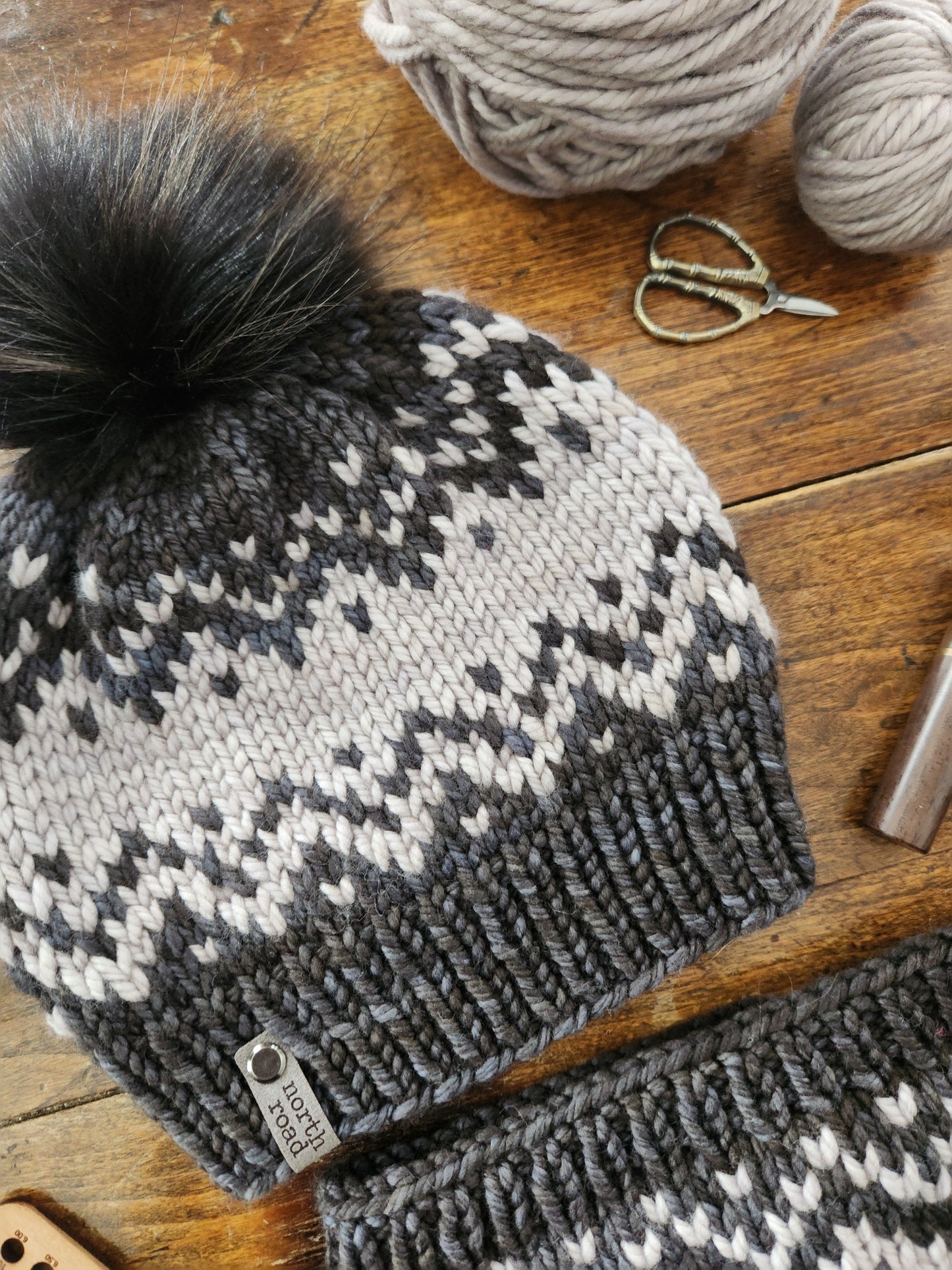 Sawtooth Mountains Hat Bulky Knitting Pattern