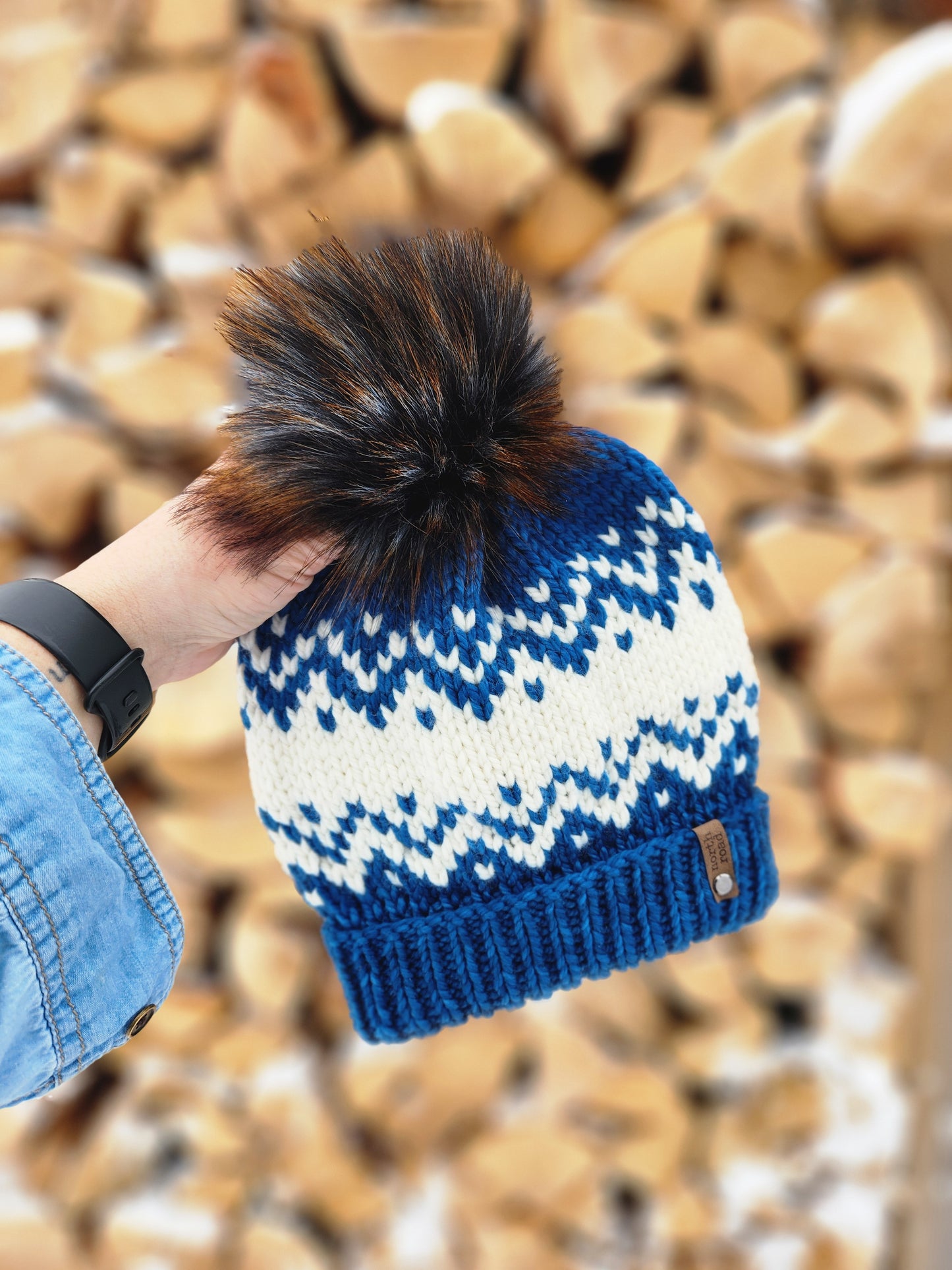 Sawtooth Mountains Hat Bulky Knitting Pattern