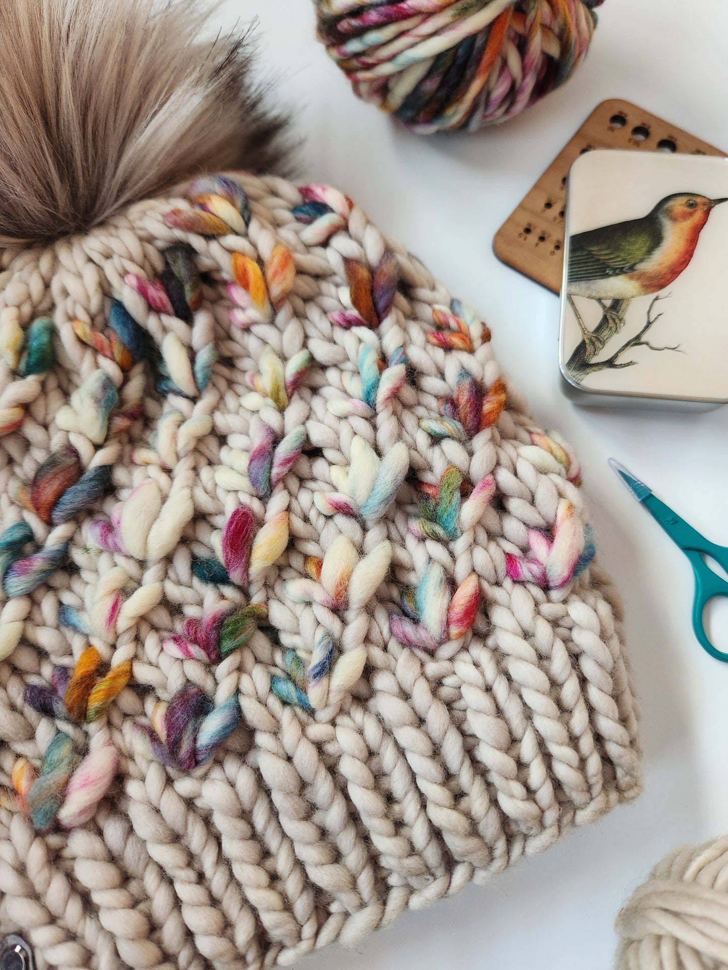 Merino Wool Pom Hat