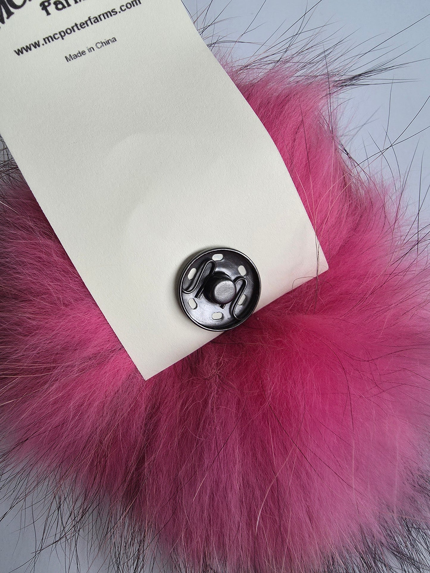 McPorter Farms | Real Raccoon Fur Pom | 16