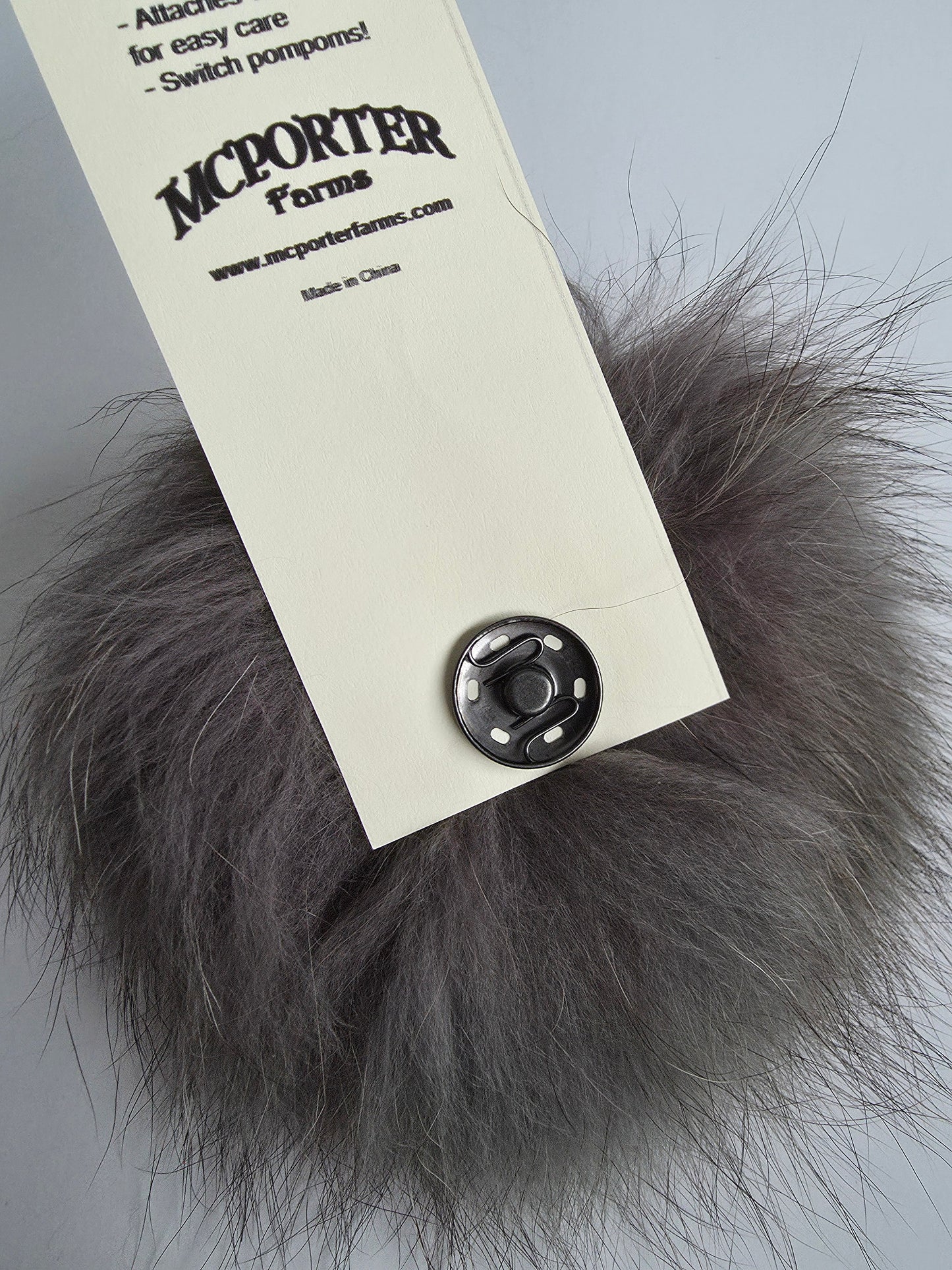 McPorter Farms | Real Raccoon Fur Pom | 39