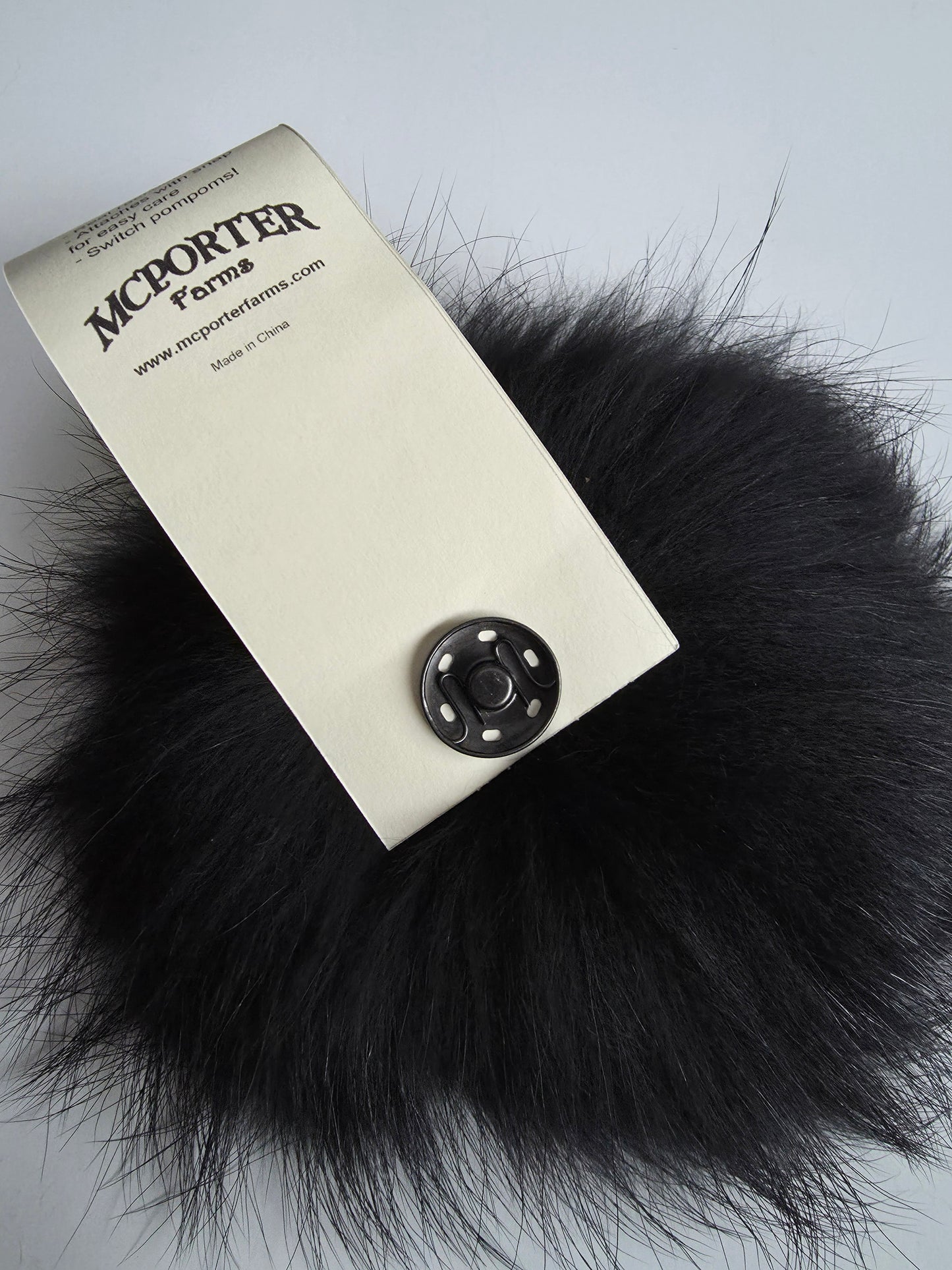 McPorter Farms | Real Raccoon Fur Pom | 8