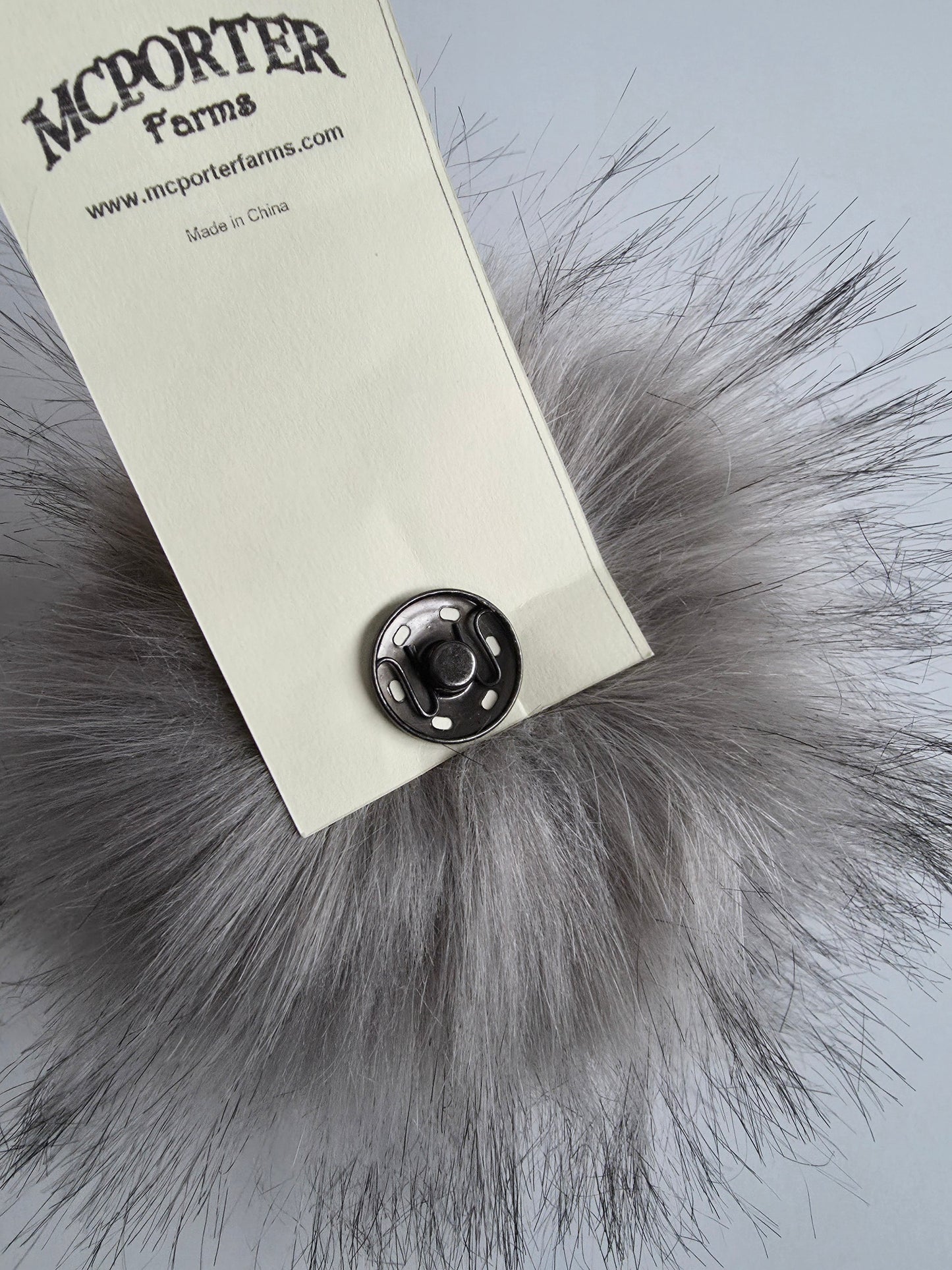McPorter Farms | Faux Raccoon Fur Pom | 16