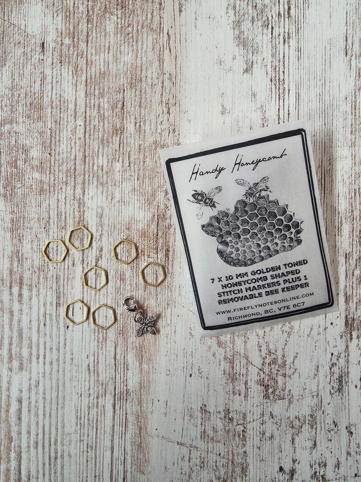 Honeycomb Stitch Markers Set (Set of 8)