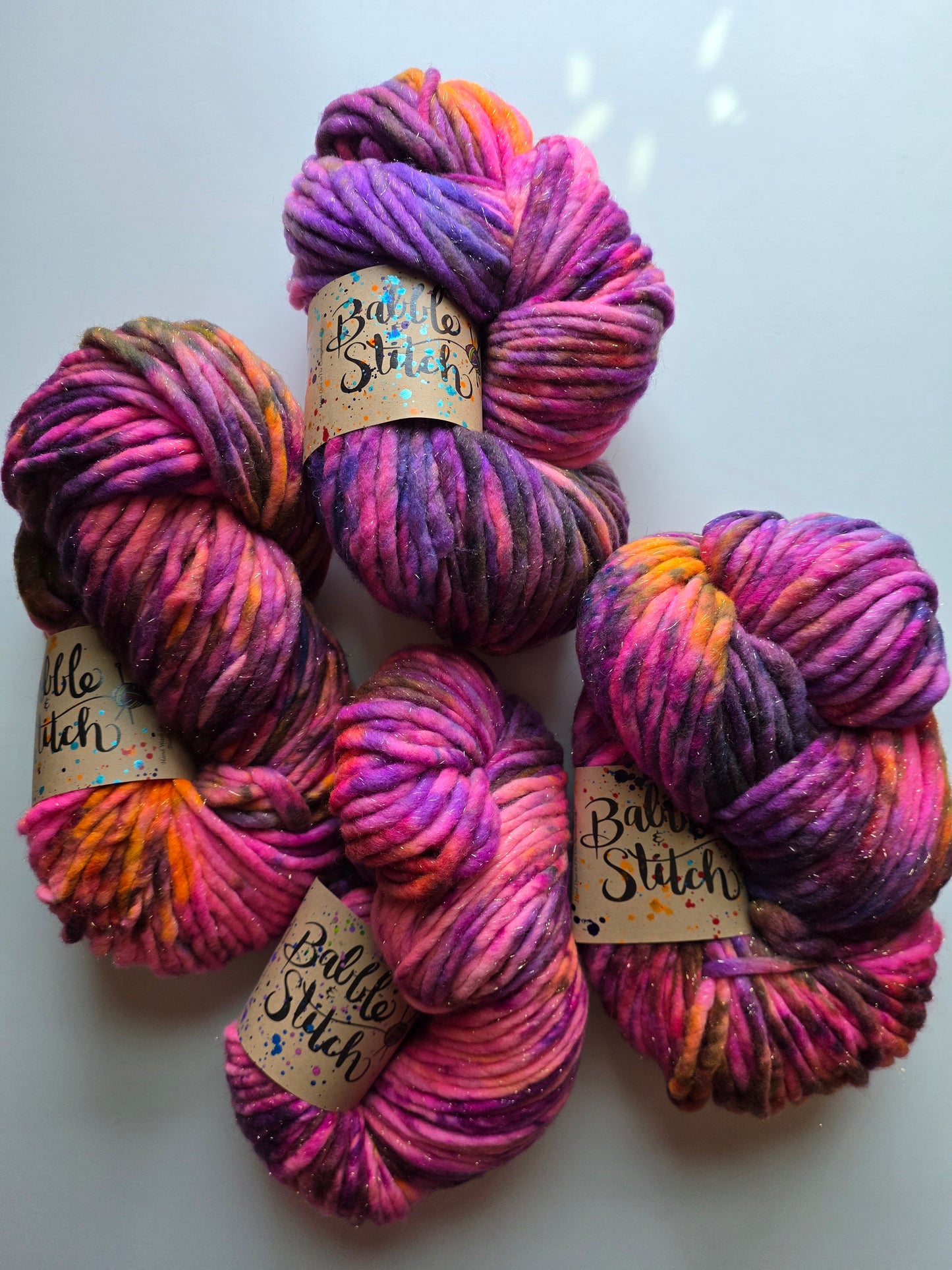 Babble and Stitch Yarn | Super Chunky Glam | PB & J