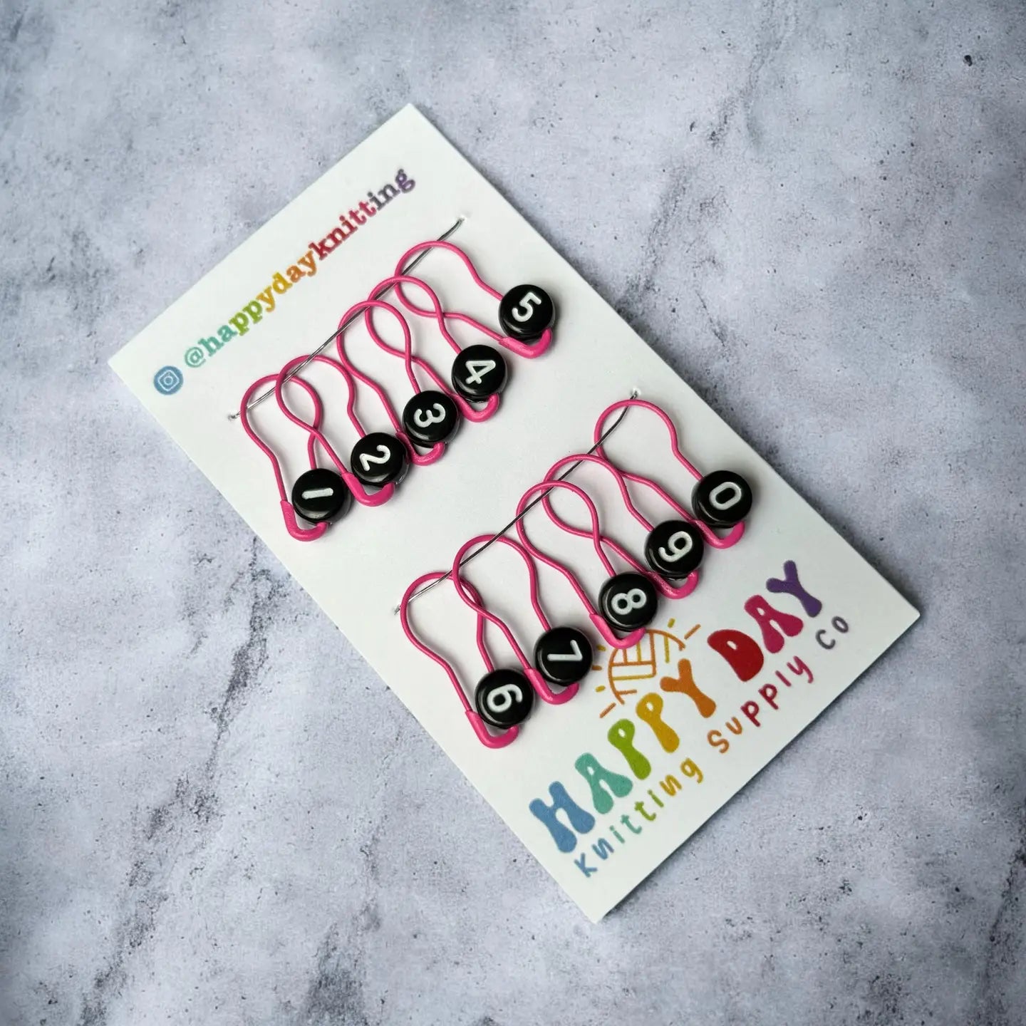 Numbered Bulb Pin Stitch Marker Set