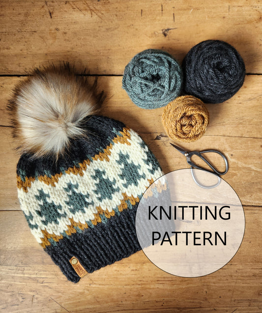 Gunflint Pines Hat Bulky Knitting Pattern