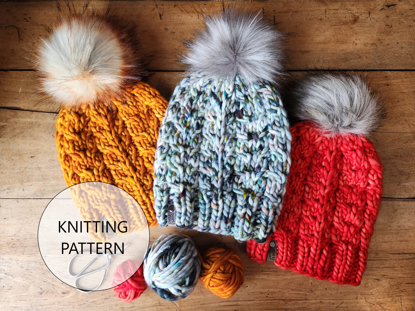 Birch Leaves Beanie Knitting Pattern