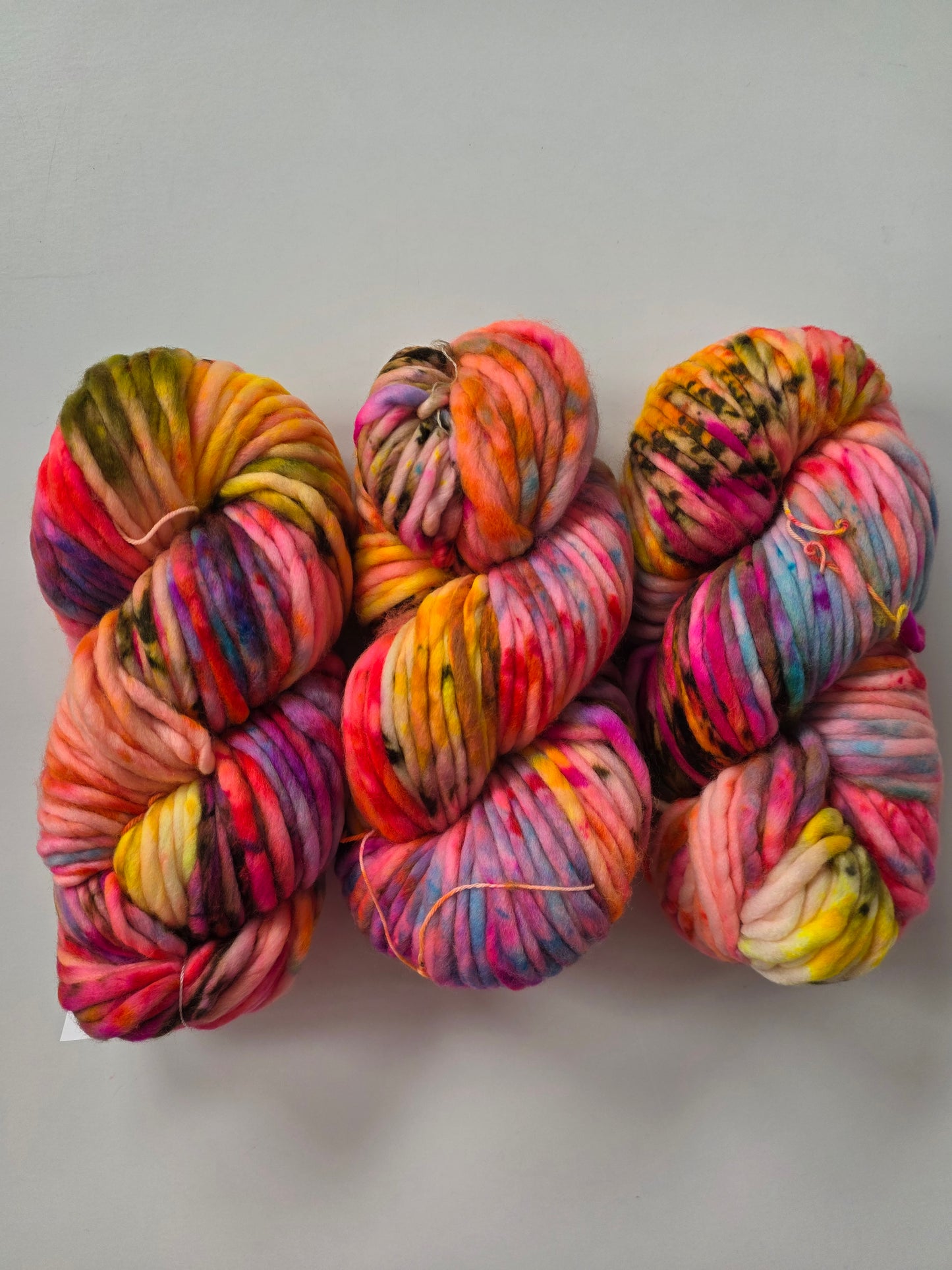 Danni's Designs Crafts | Super Bulky | Disco | North Road Knits | 100% Superwash Merino | 98 yards | 150 grams | Hand Dyed | Hand Dyed in Washington State
