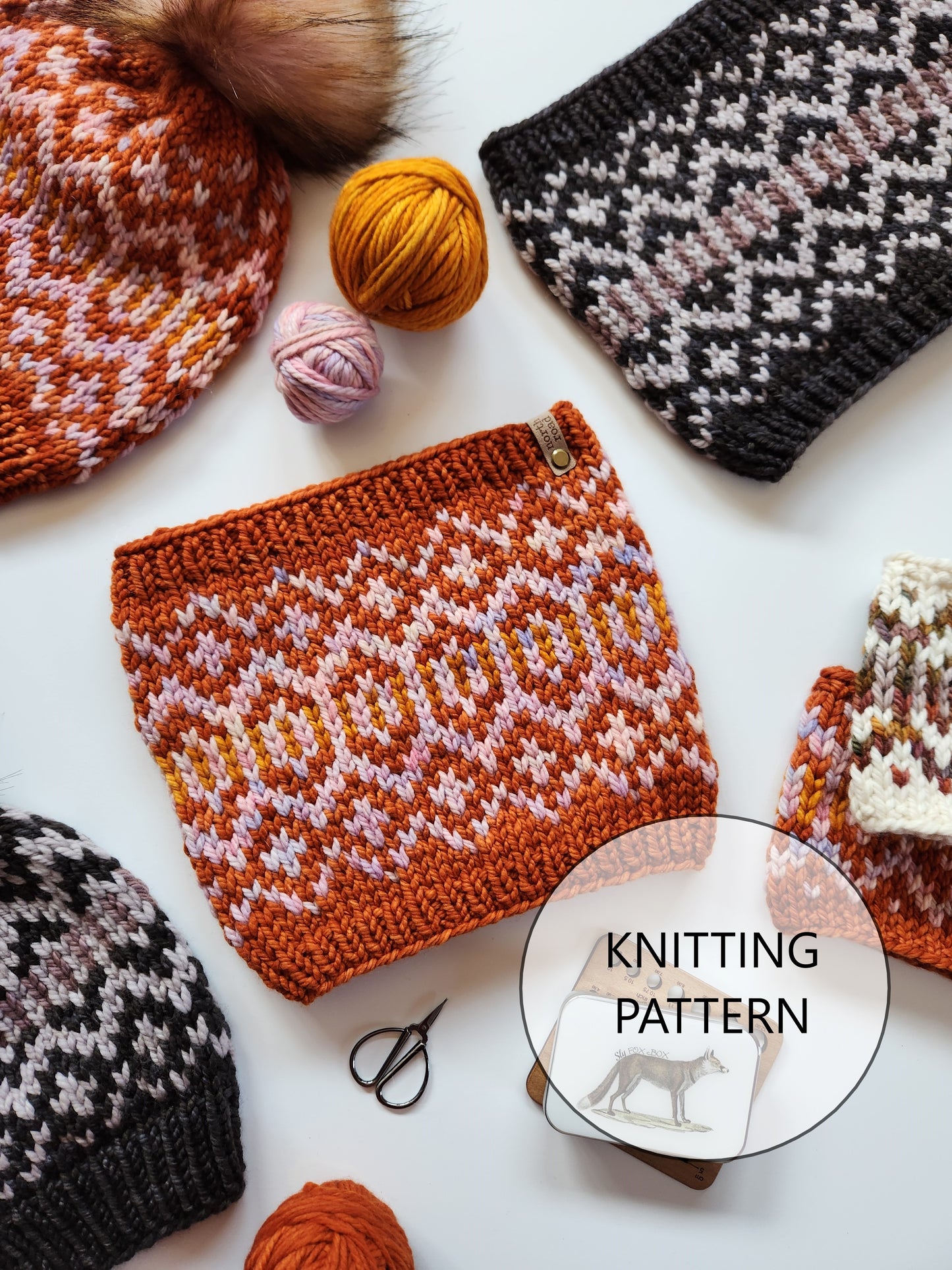 Magnetic Rock Cowl Bulky Knitting Pattern